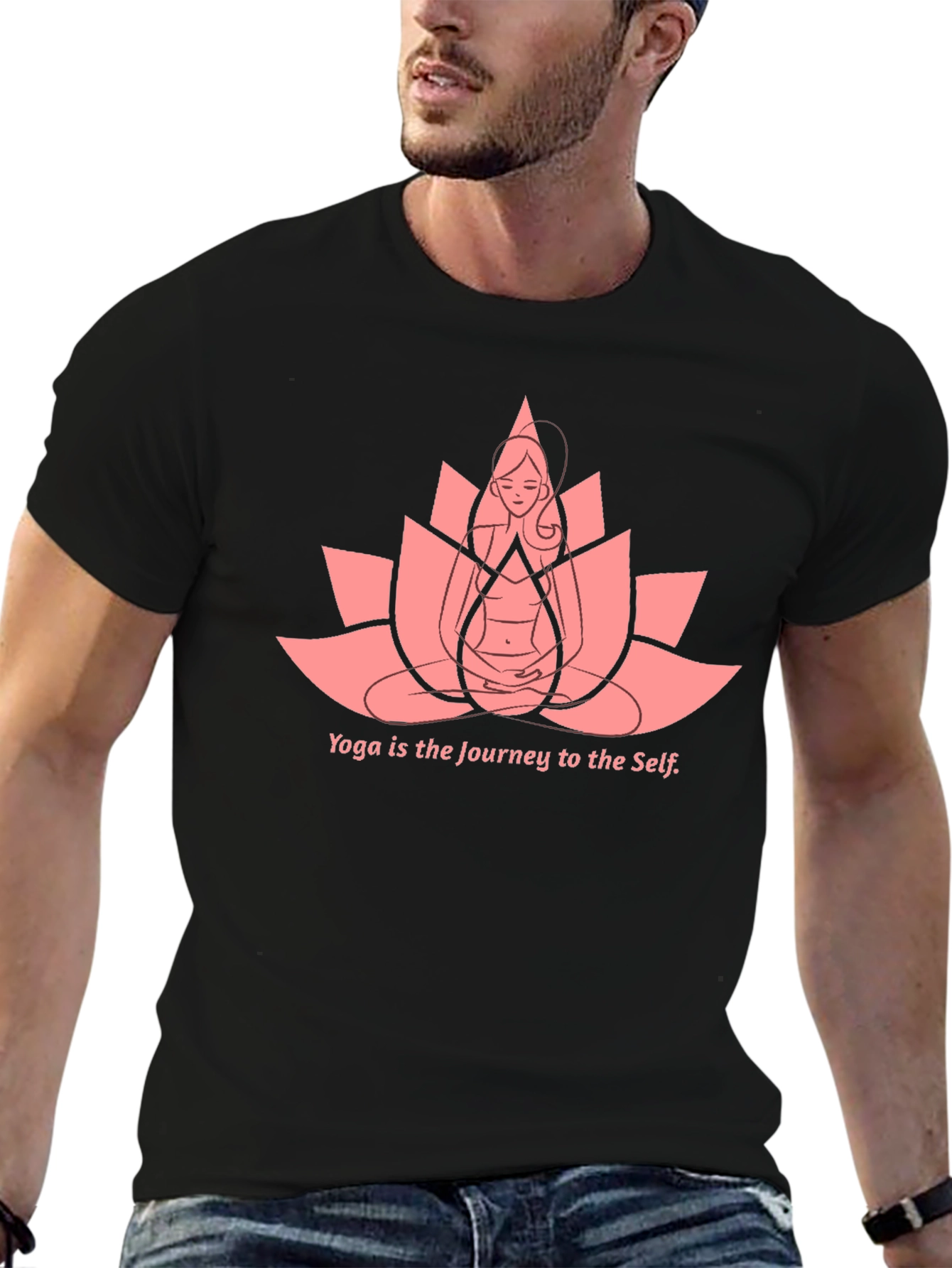 Yoga Journey Graphic Tee - Black