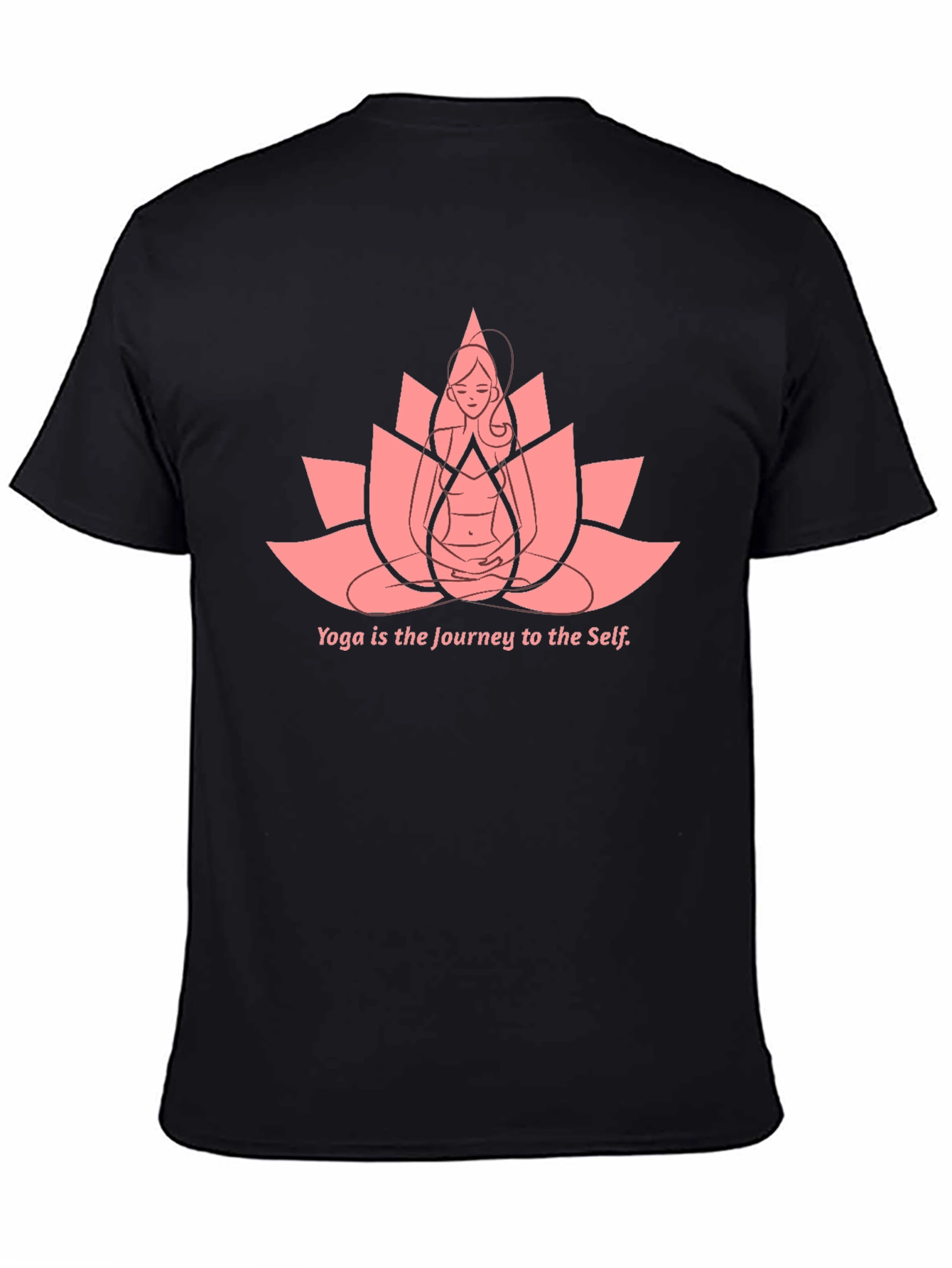 Yoga Journey Graphic Tee - Black