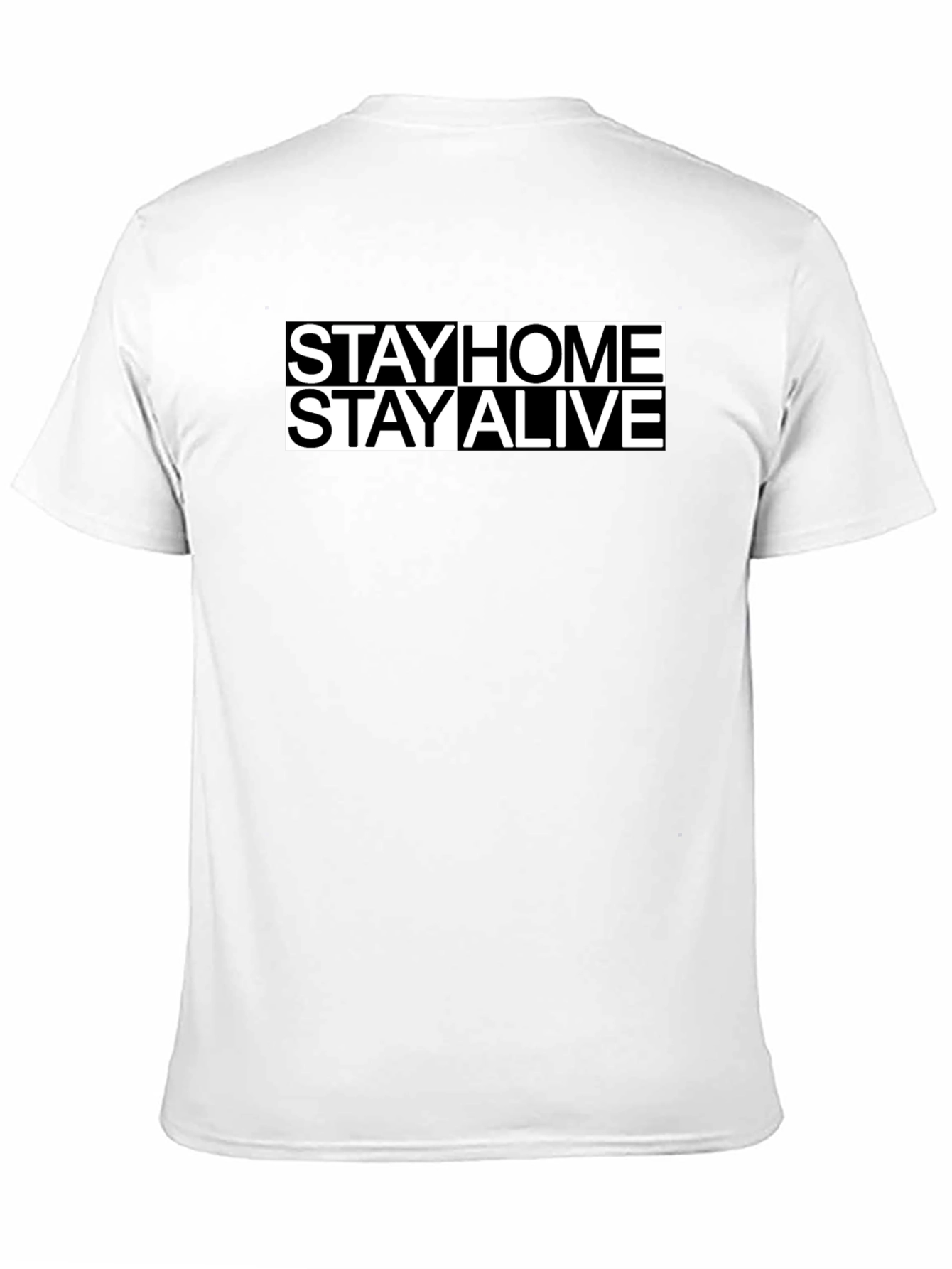 Stay Home Stay Alive Graphic Tee - Black