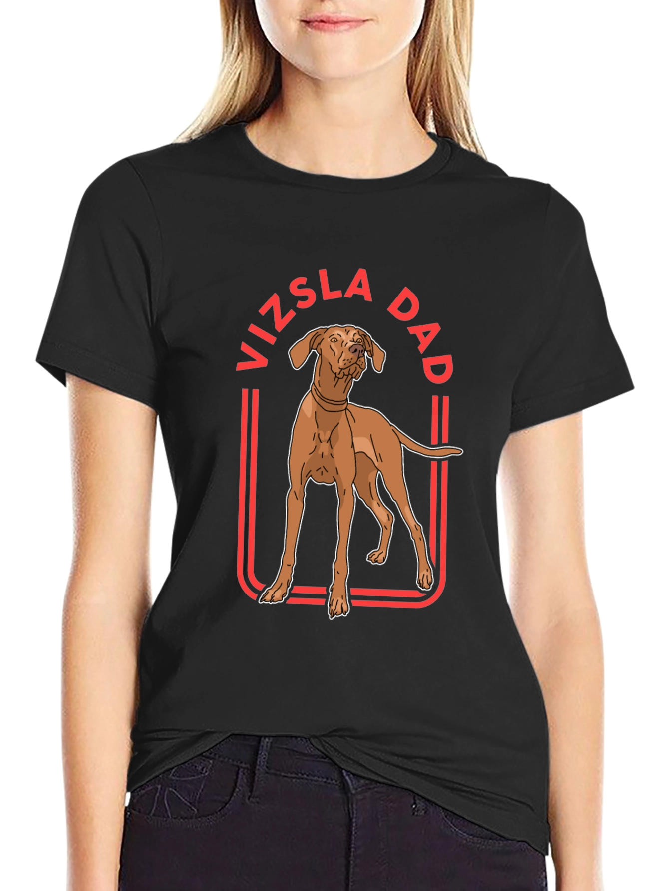 Vizsla Dad Graphic T-Shirt