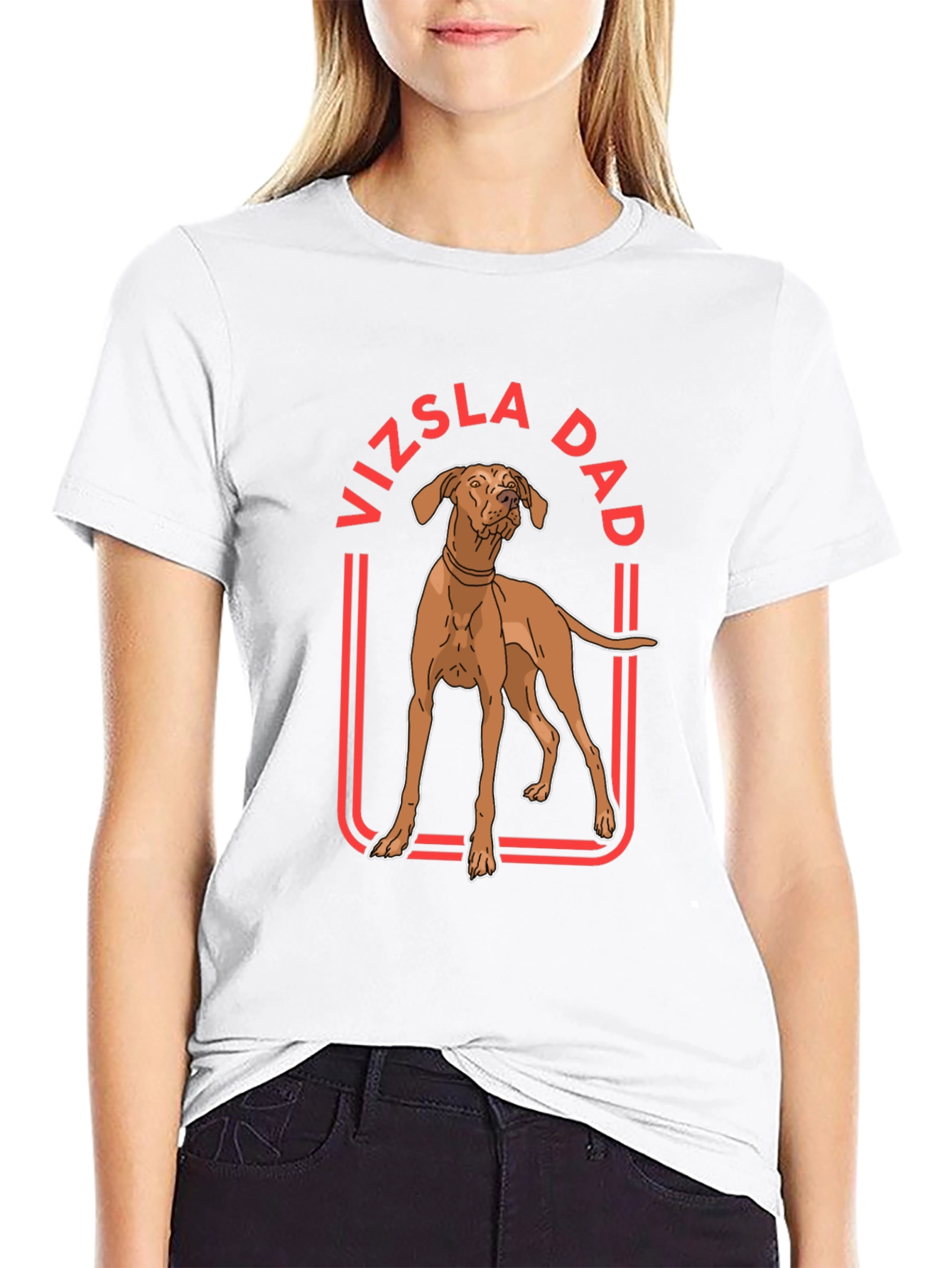 Vizsla Dad Graphic T-Shirt
