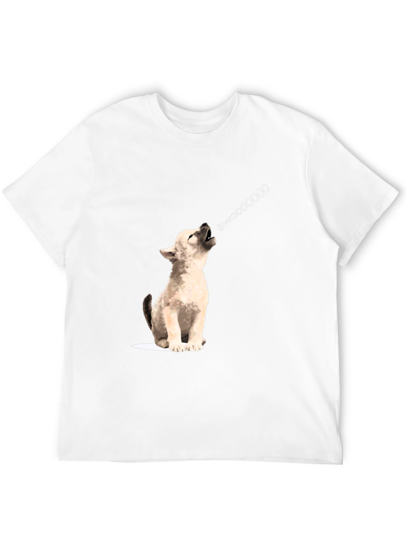 Awoooo Wolf Graphic Tee - Black