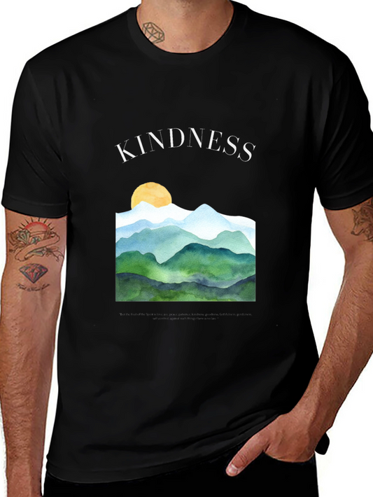 Kindness Watercolor Mountains Graphic Tee