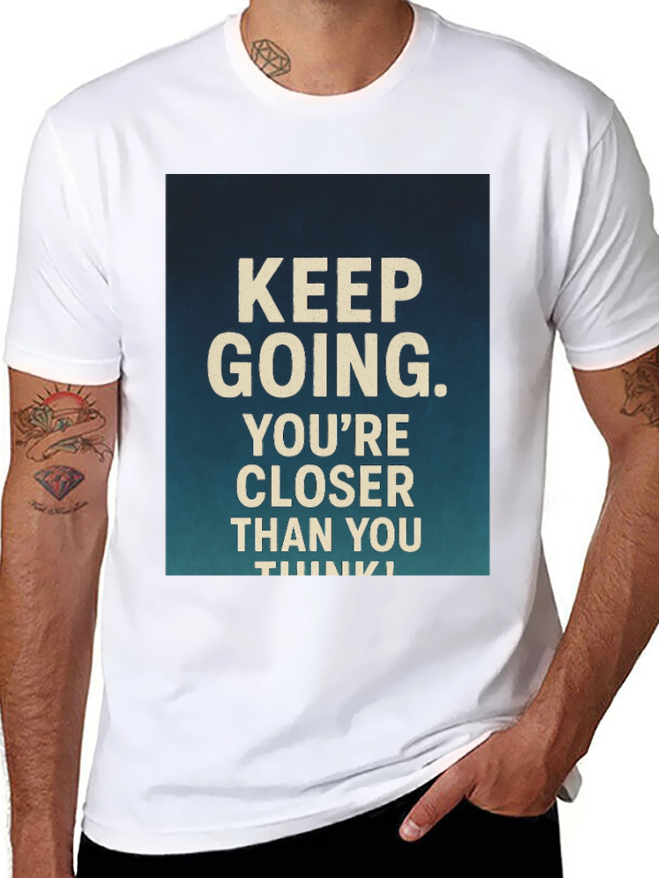 Motivational Graphic T-Shirt - Keep Going!