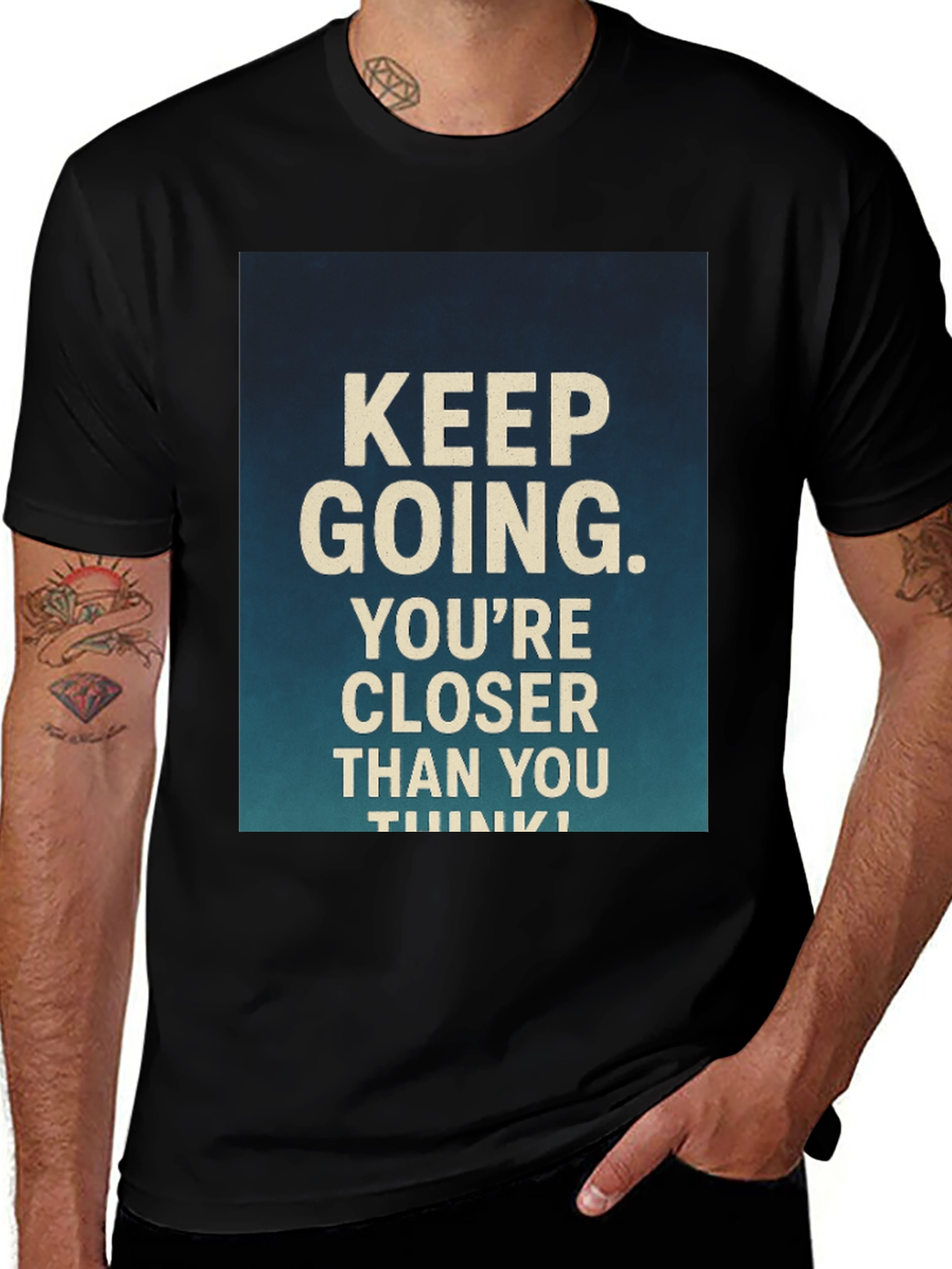 Motivational Graphic T-Shirt - Keep Going!