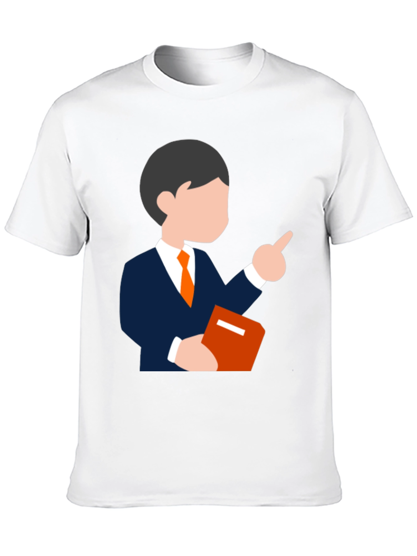 Cartoon Teacher Graphic Tee - Black T-Shirt