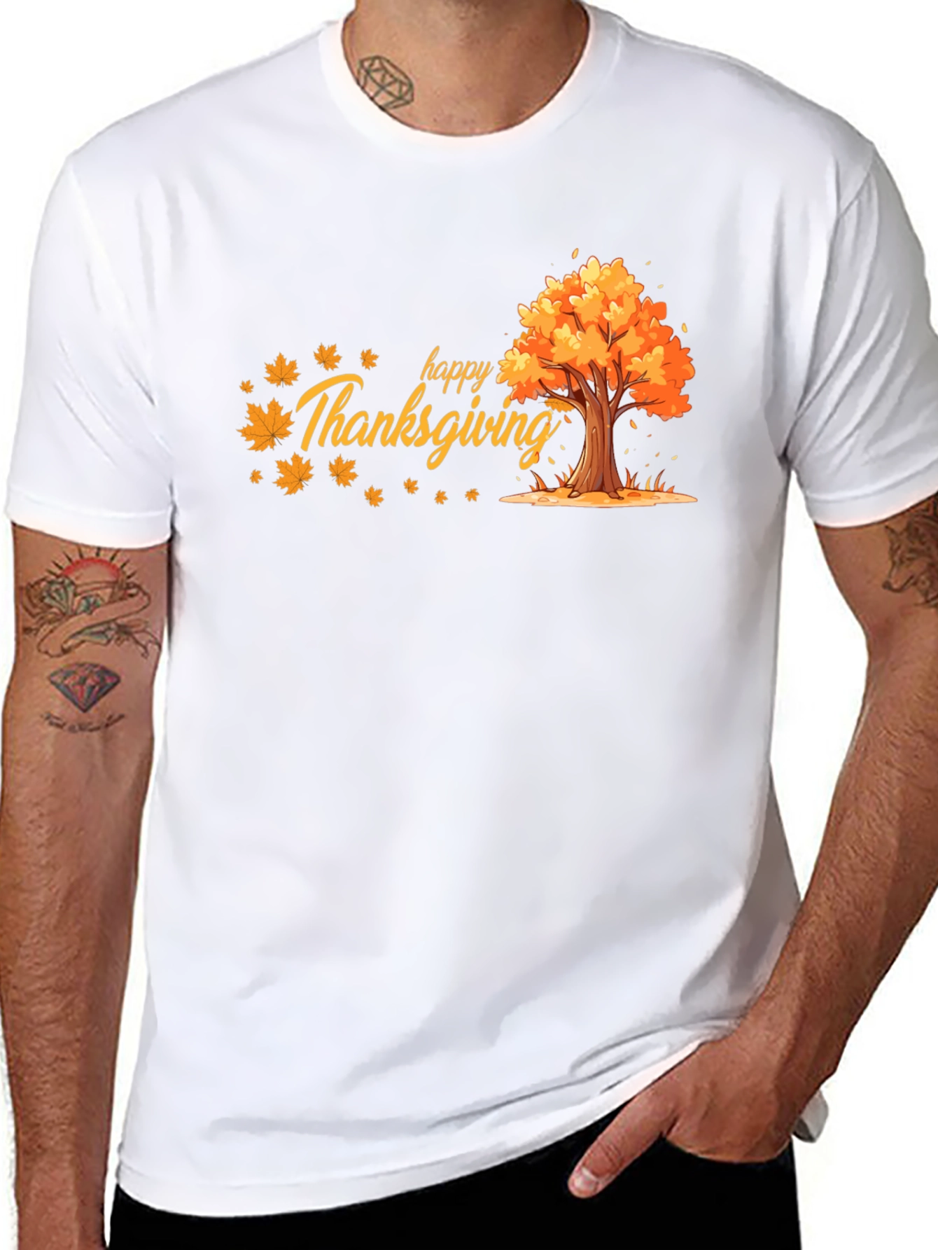Thanksgiving Tree Graphic T-Shirt