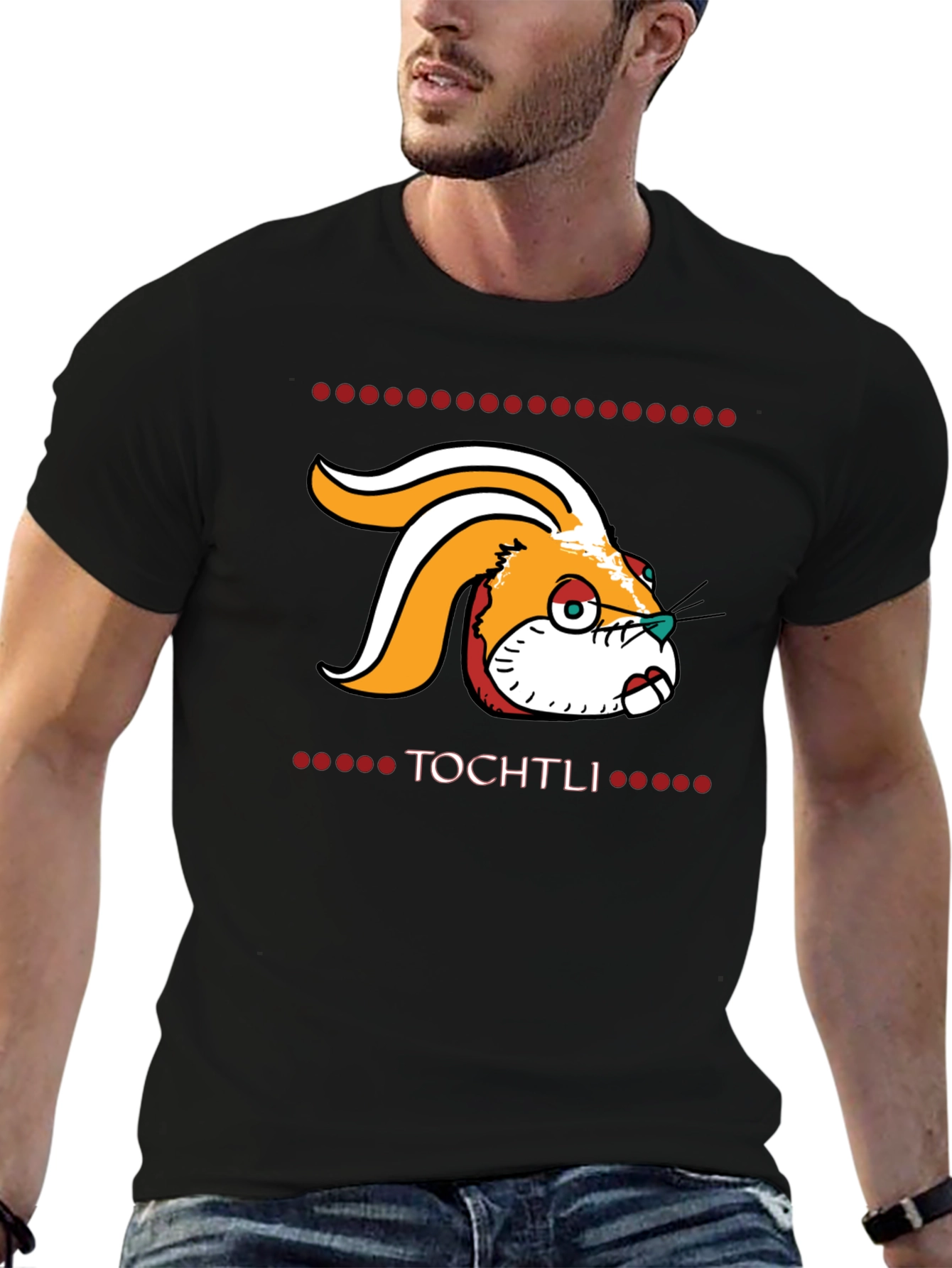 Tochtli Rabbit T-Shirt - Aztec Inspired Design