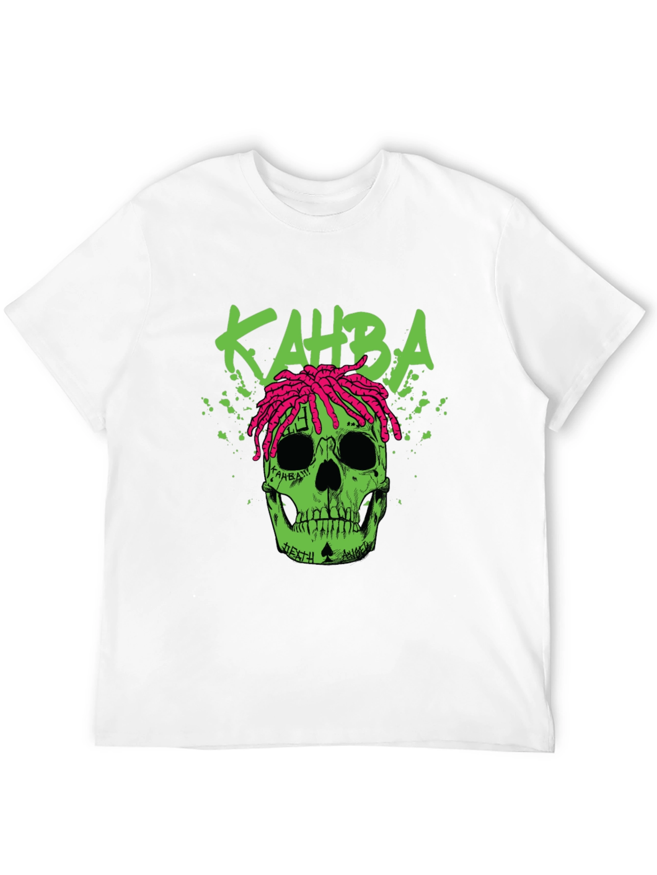 Kahba Skull Graphic Print T-Shirt - Black