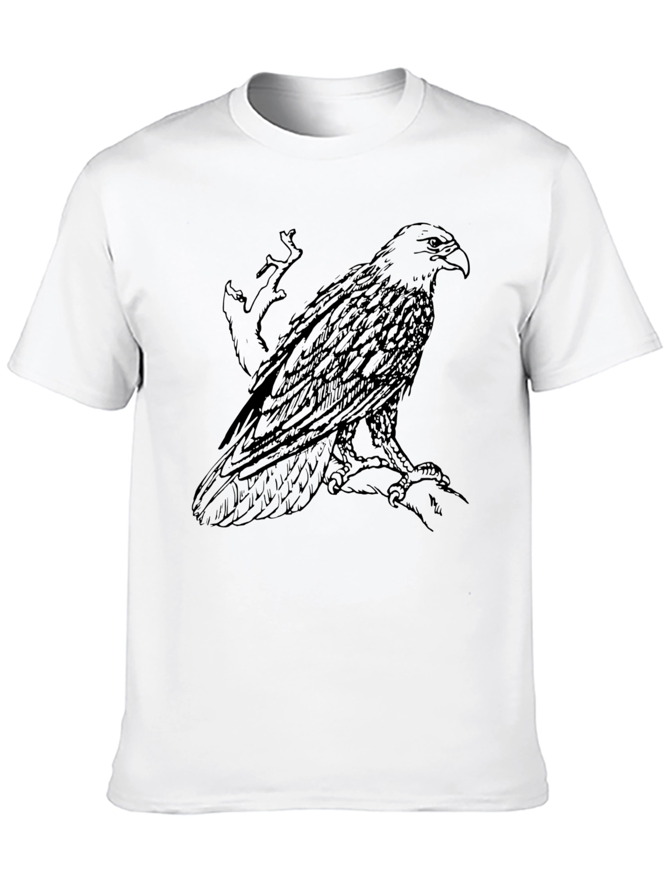 Mens Black Eagle Graphic T-Shirt
