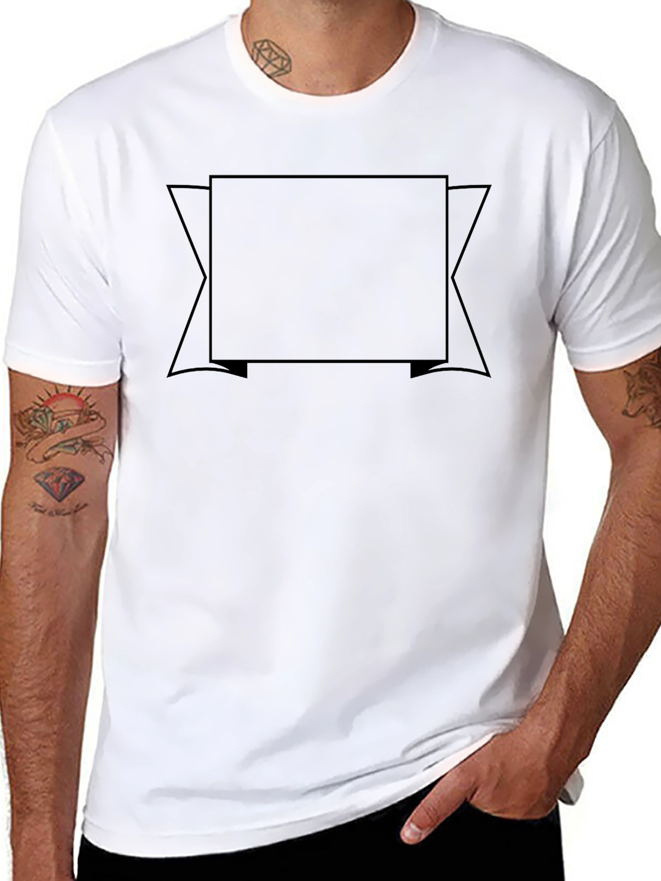 Blank Black T-Shirt Customizable Design