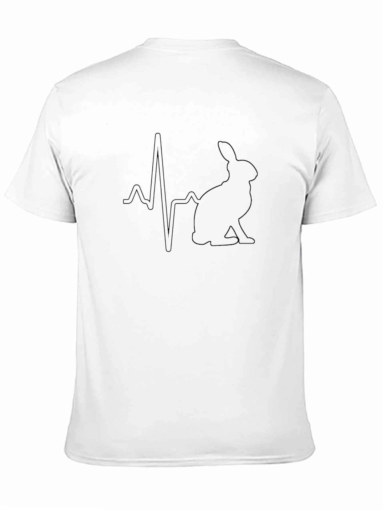 Rabbit Heartbeat T-Shirt - Black