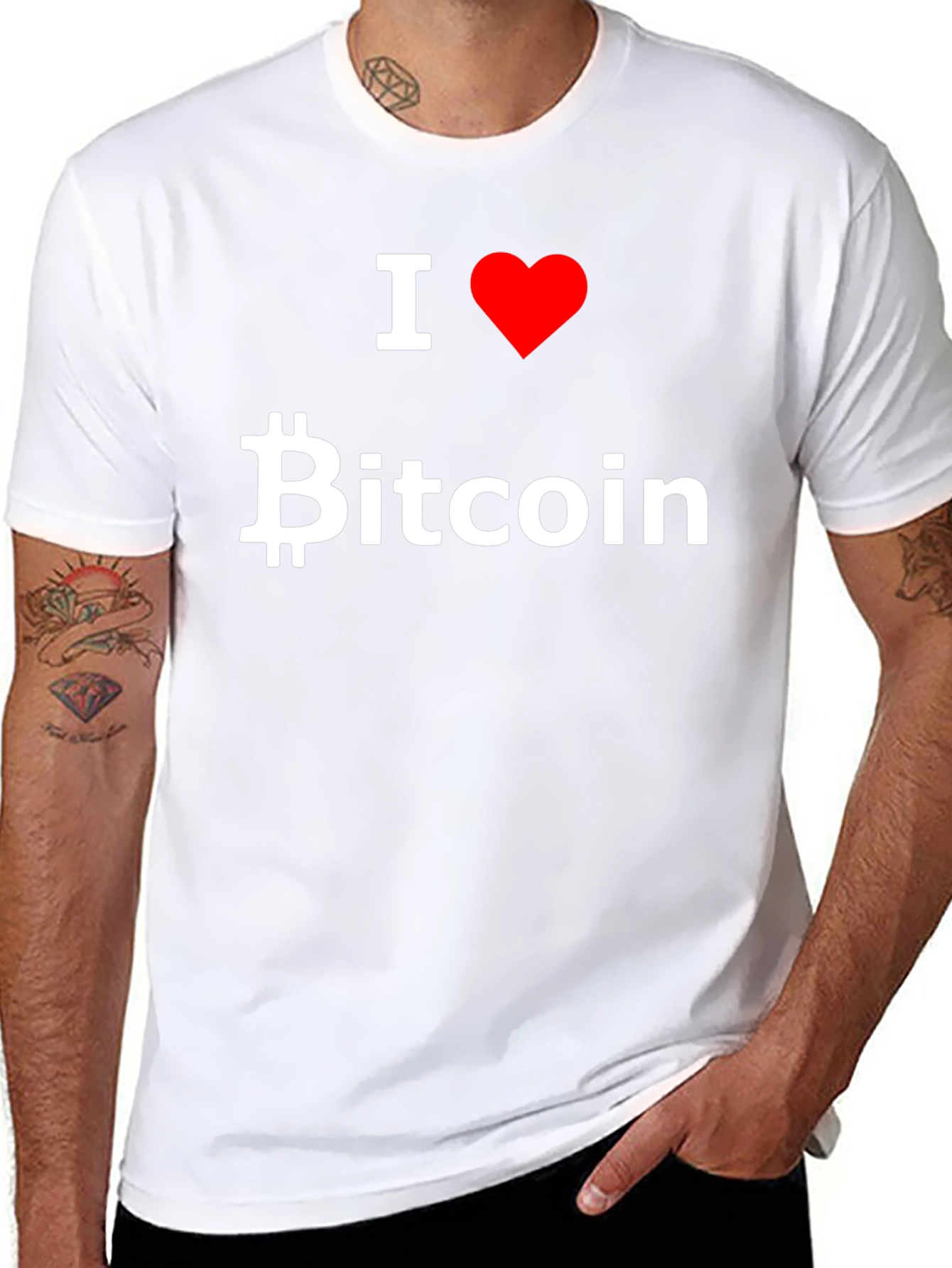 I Love Bitcoin Graphic Tee - Black