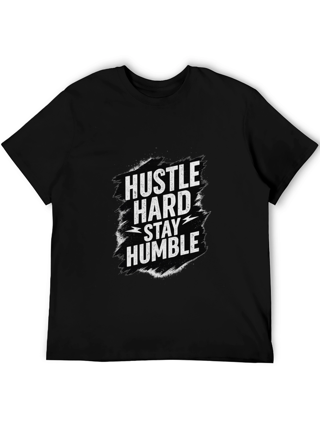 Hustle Hard Stay Humble Graphic Tee - Black