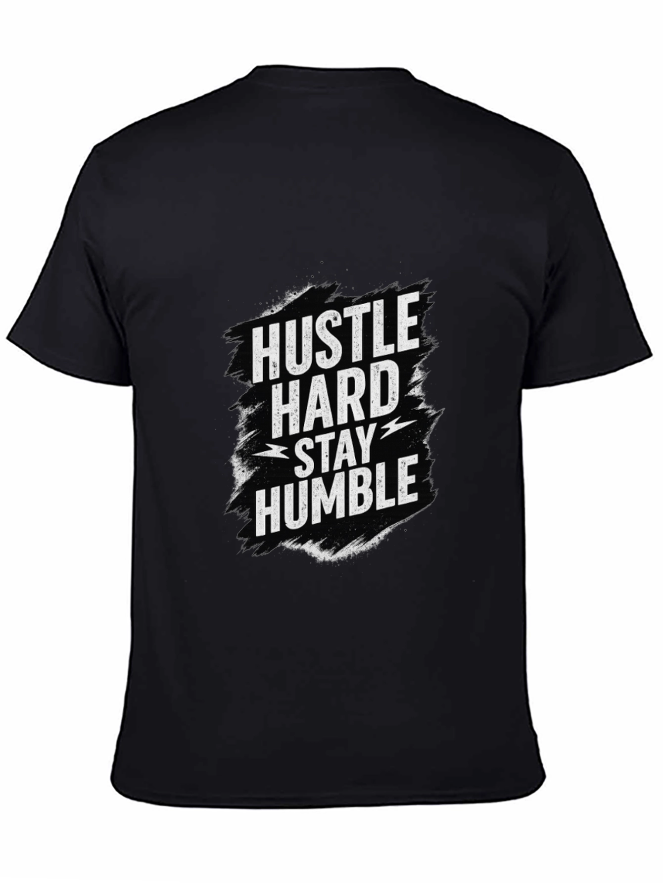 Hustle Hard Stay Humble Graphic Tee - Black