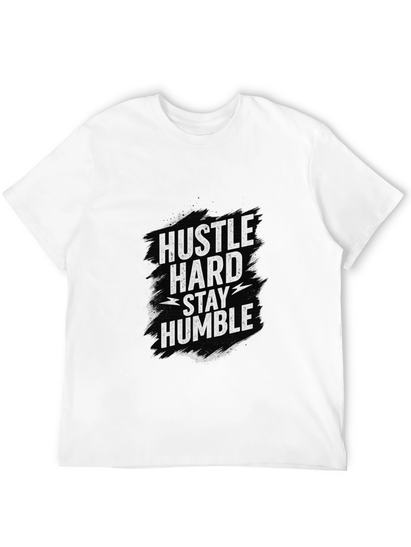 Hustle Hard Stay Humble Graphic Tee - Black