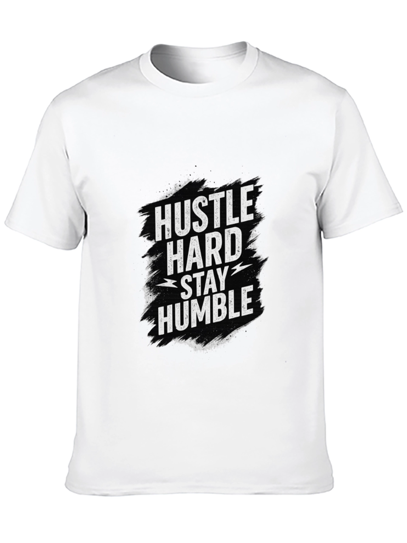 Hustle Hard Stay Humble Graphic Tee - Black