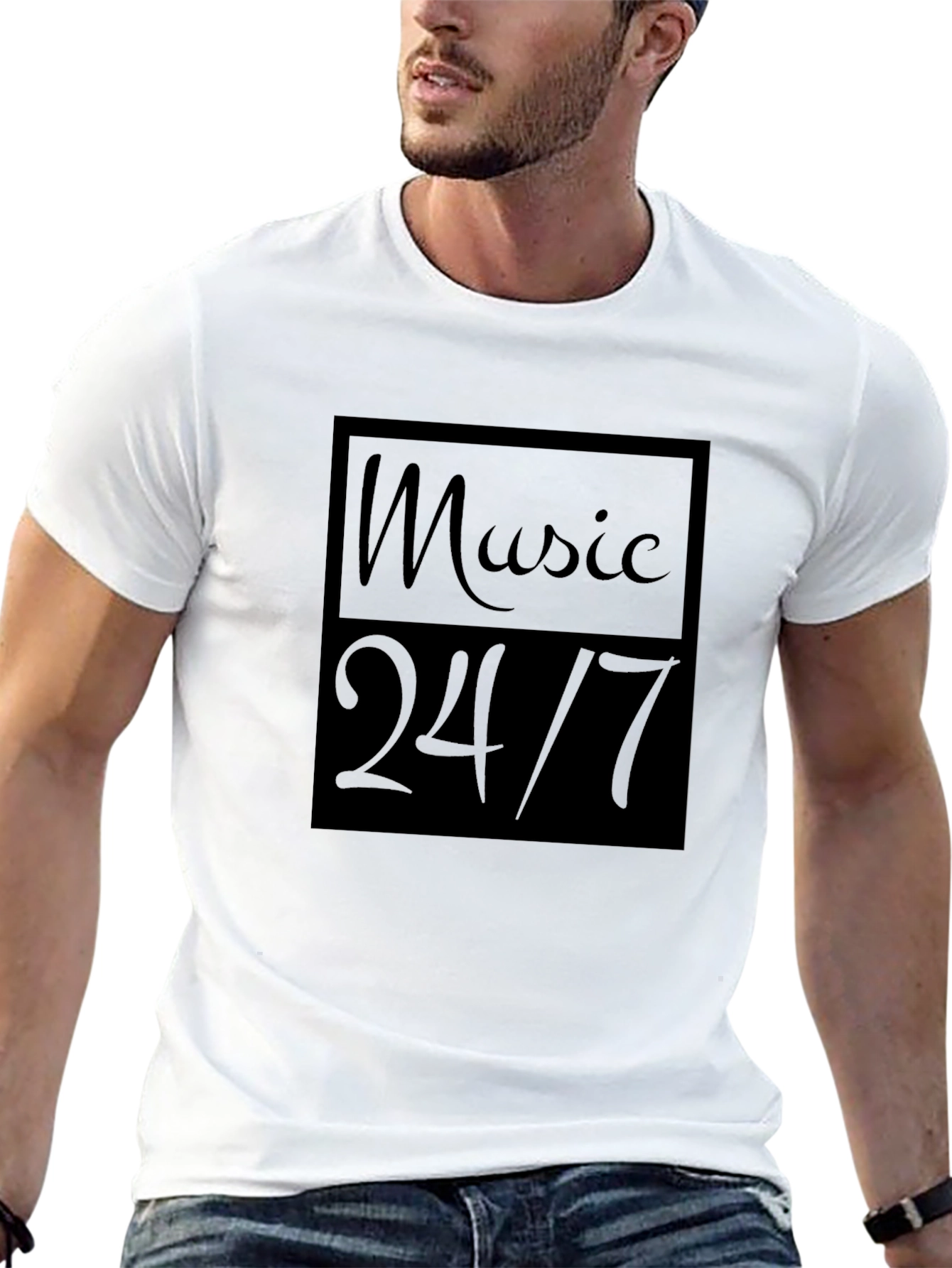 Music 24/7 Black T-Shirt