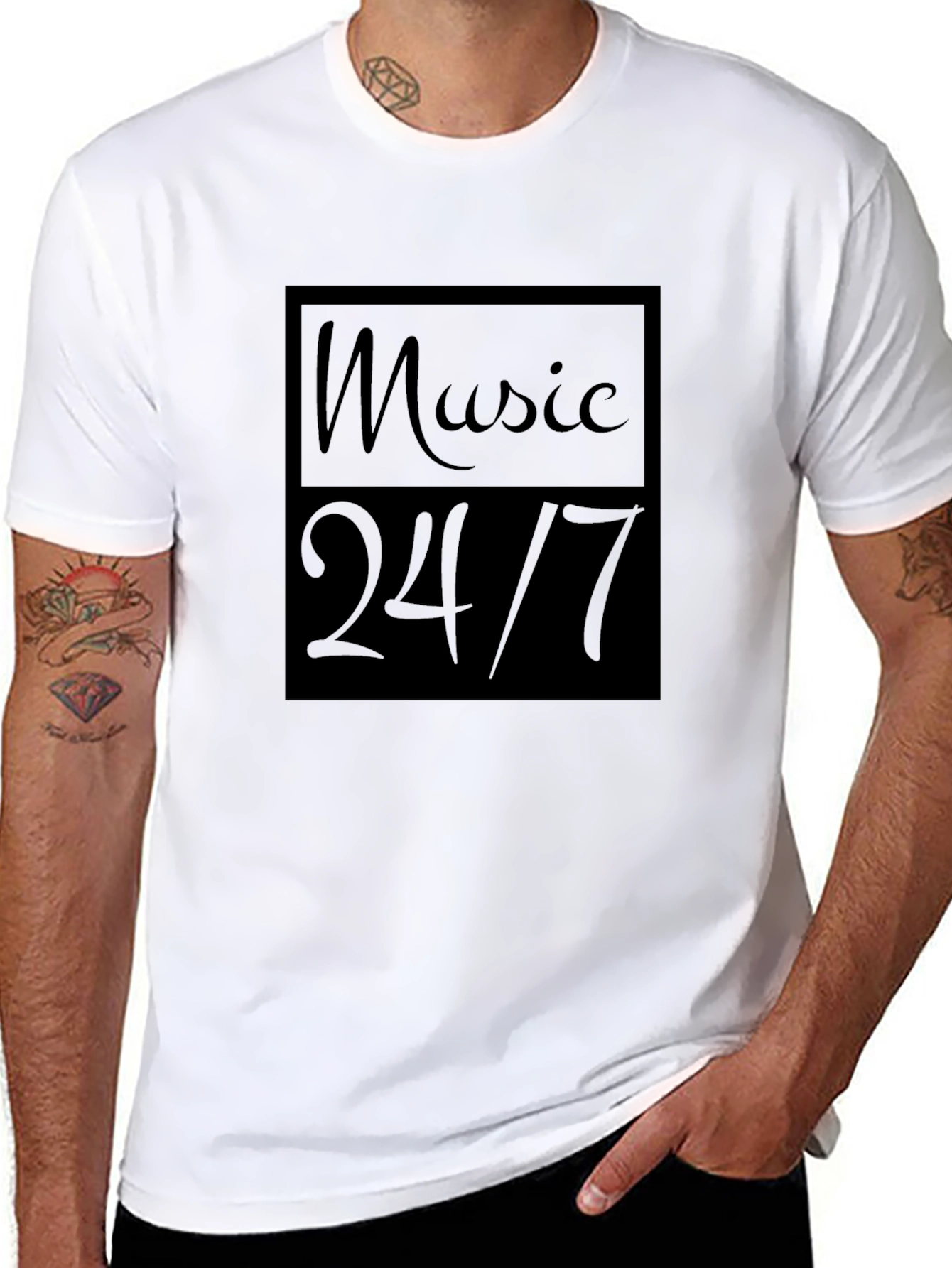Music 24/7 Black T-Shirt