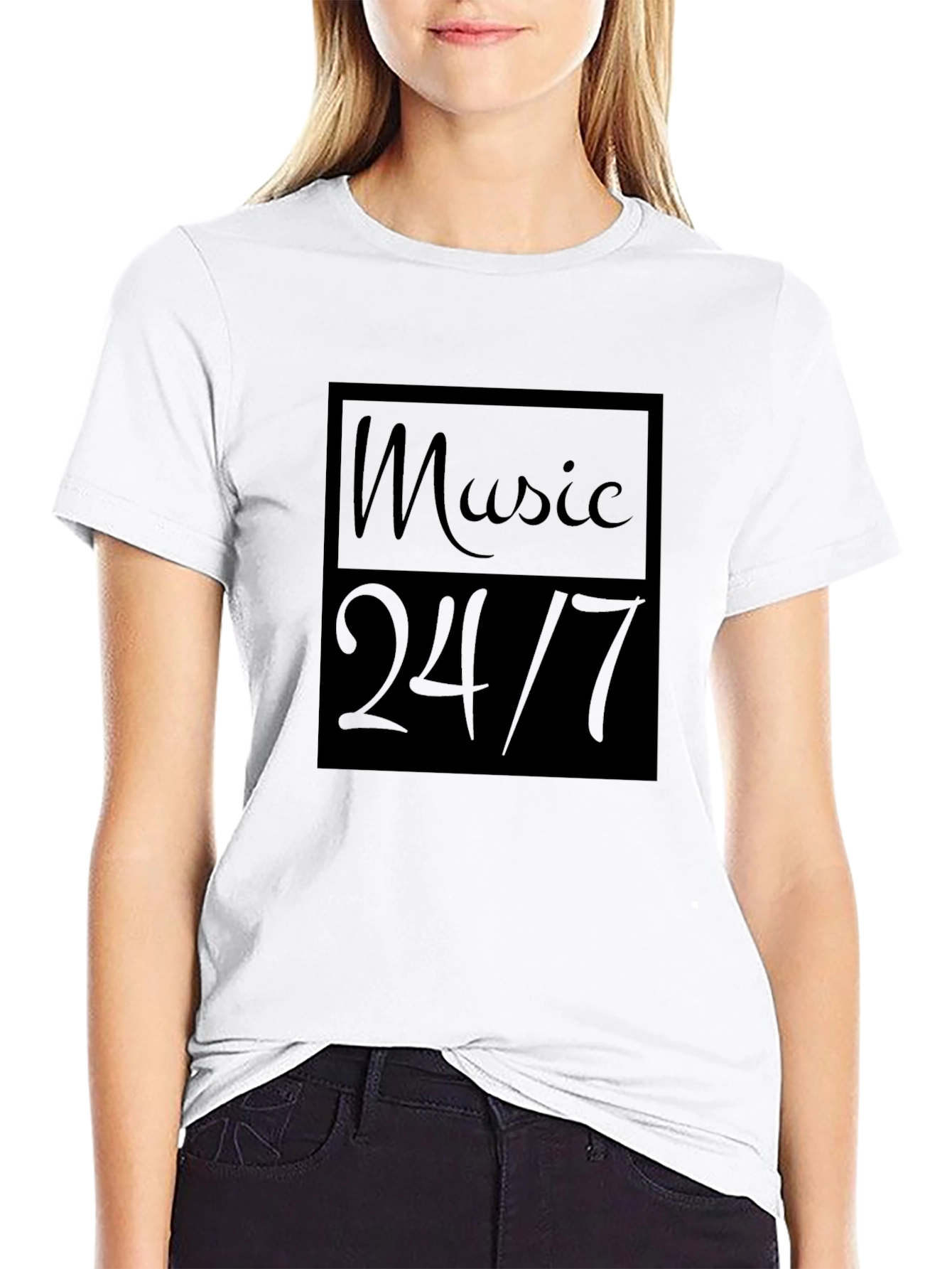 Music 24/7 Black T-Shirt