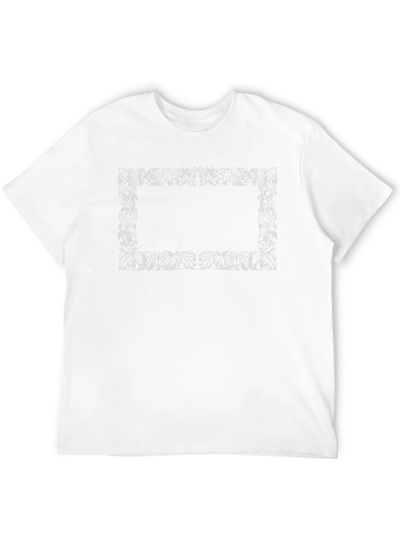 Botanical Frame Graphic Tee - Modern Black T-Shirt