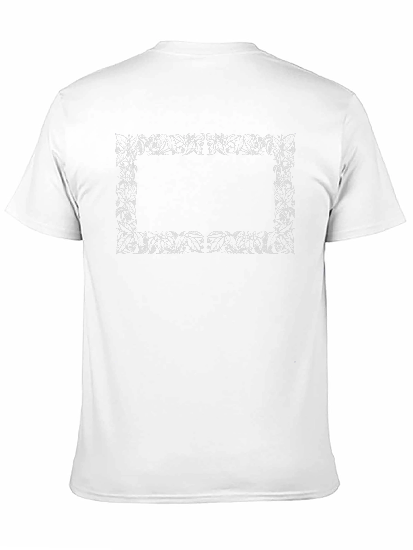 Botanical Frame Graphic Tee - Modern Black T-Shirt