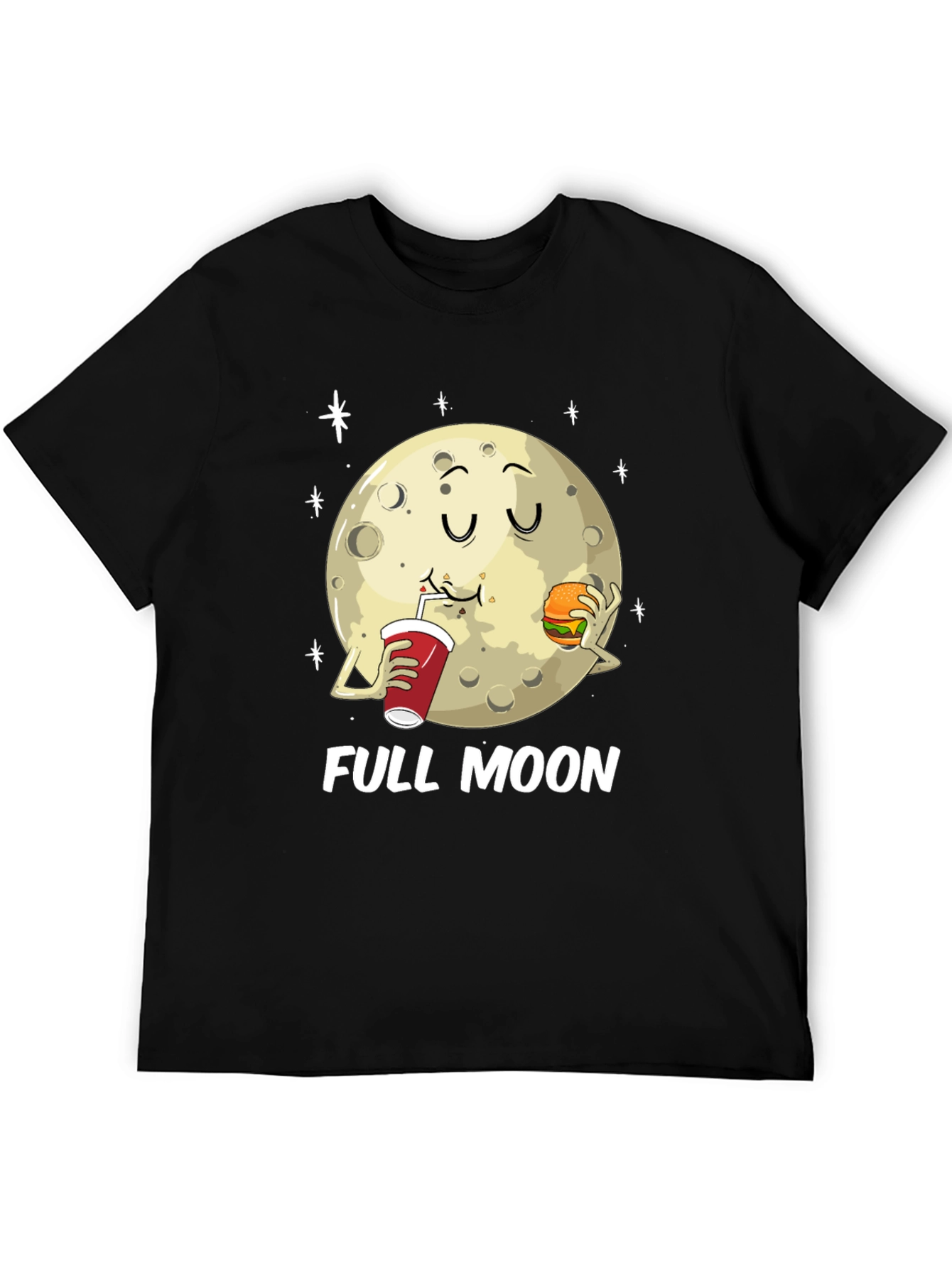 Full Moon Eating Graphic T-Shirt