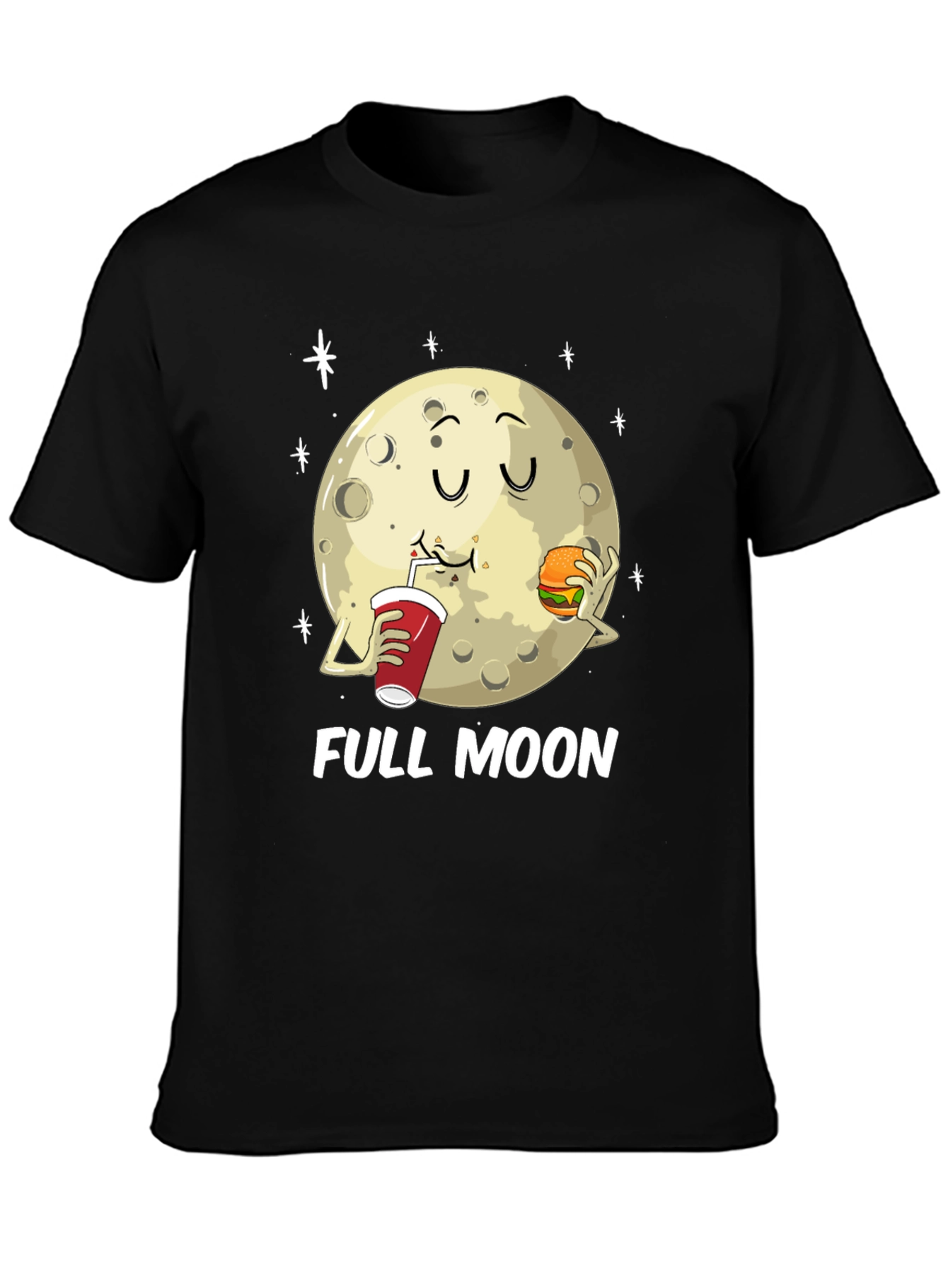 Full Moon Eating Graphic T-Shirt
