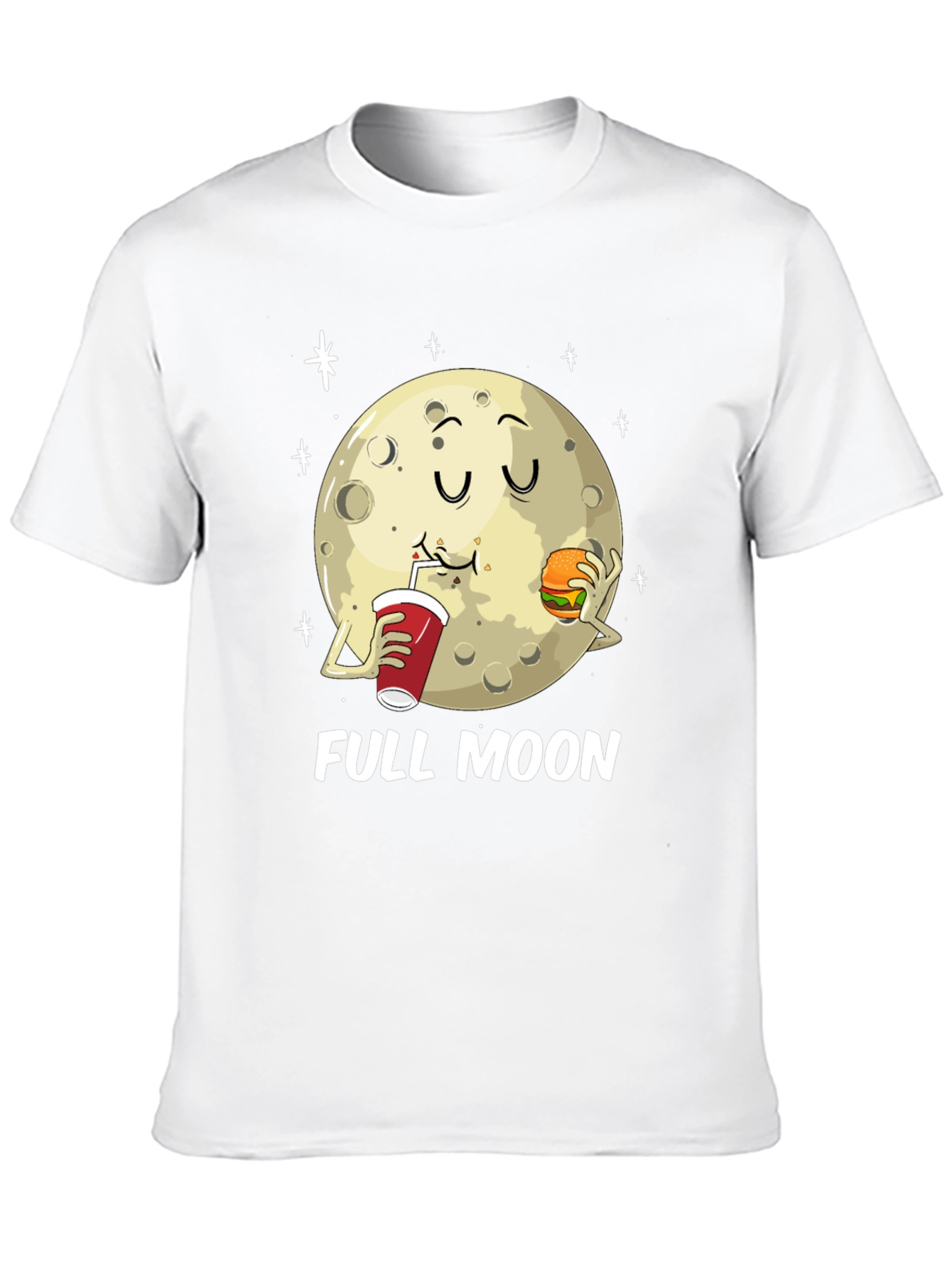 Full Moon Eating Graphic T-Shirt
