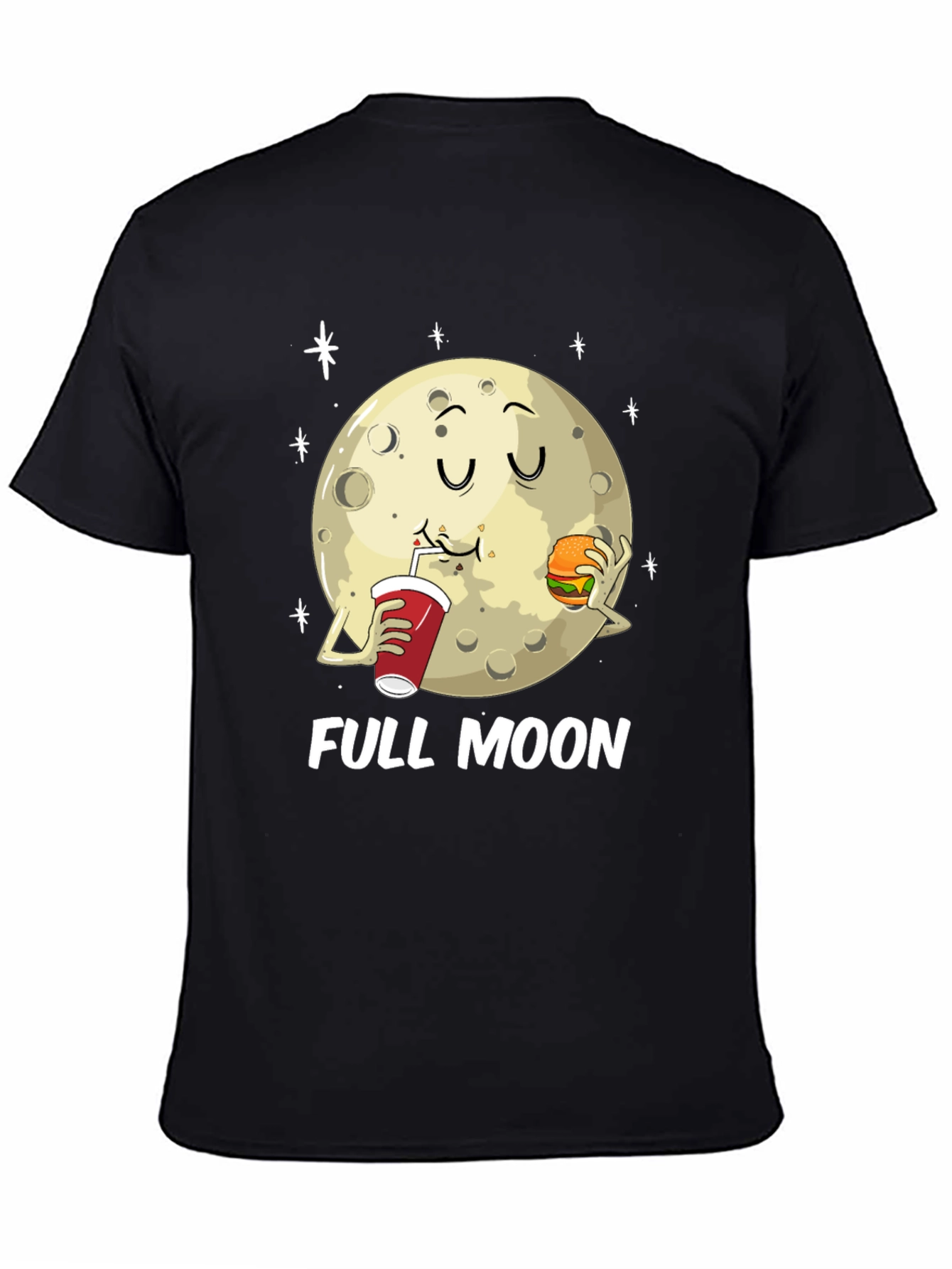 Full Moon Eating Graphic T-Shirt