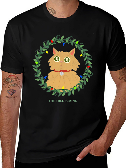 Funny Christmas Cat Tree T-Shirt