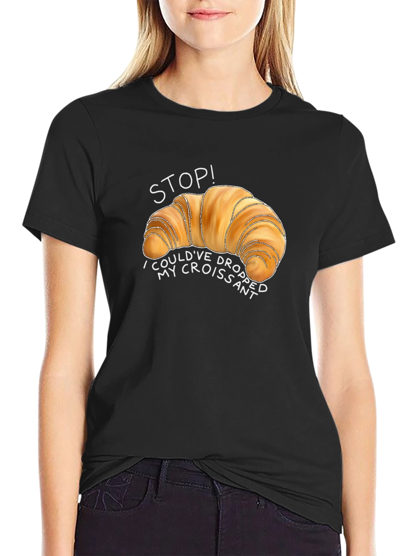 Croissant Graphic T-Shirt - Funny Foodie Tee