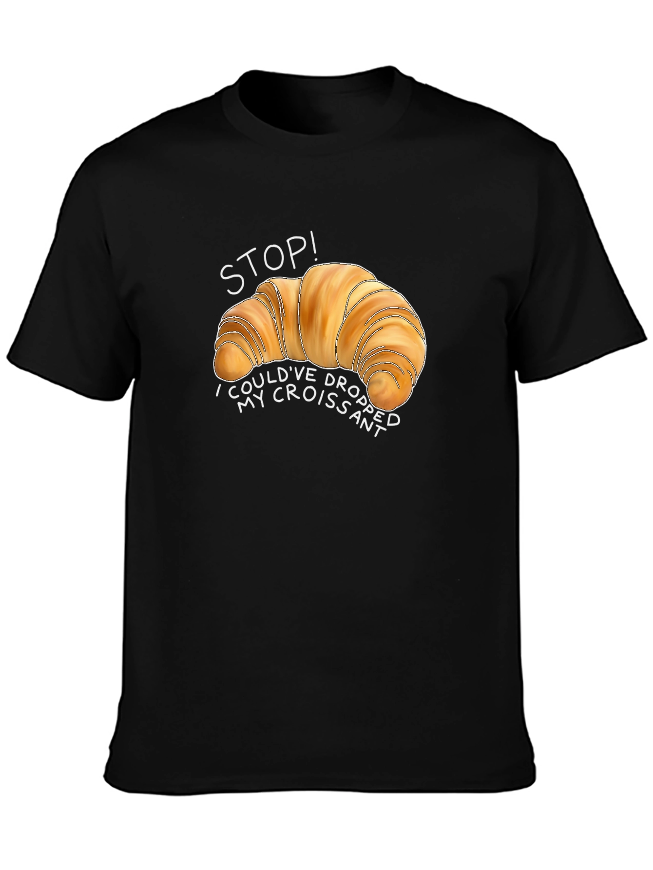 Croissant Graphic T-Shirt - Funny Foodie Tee