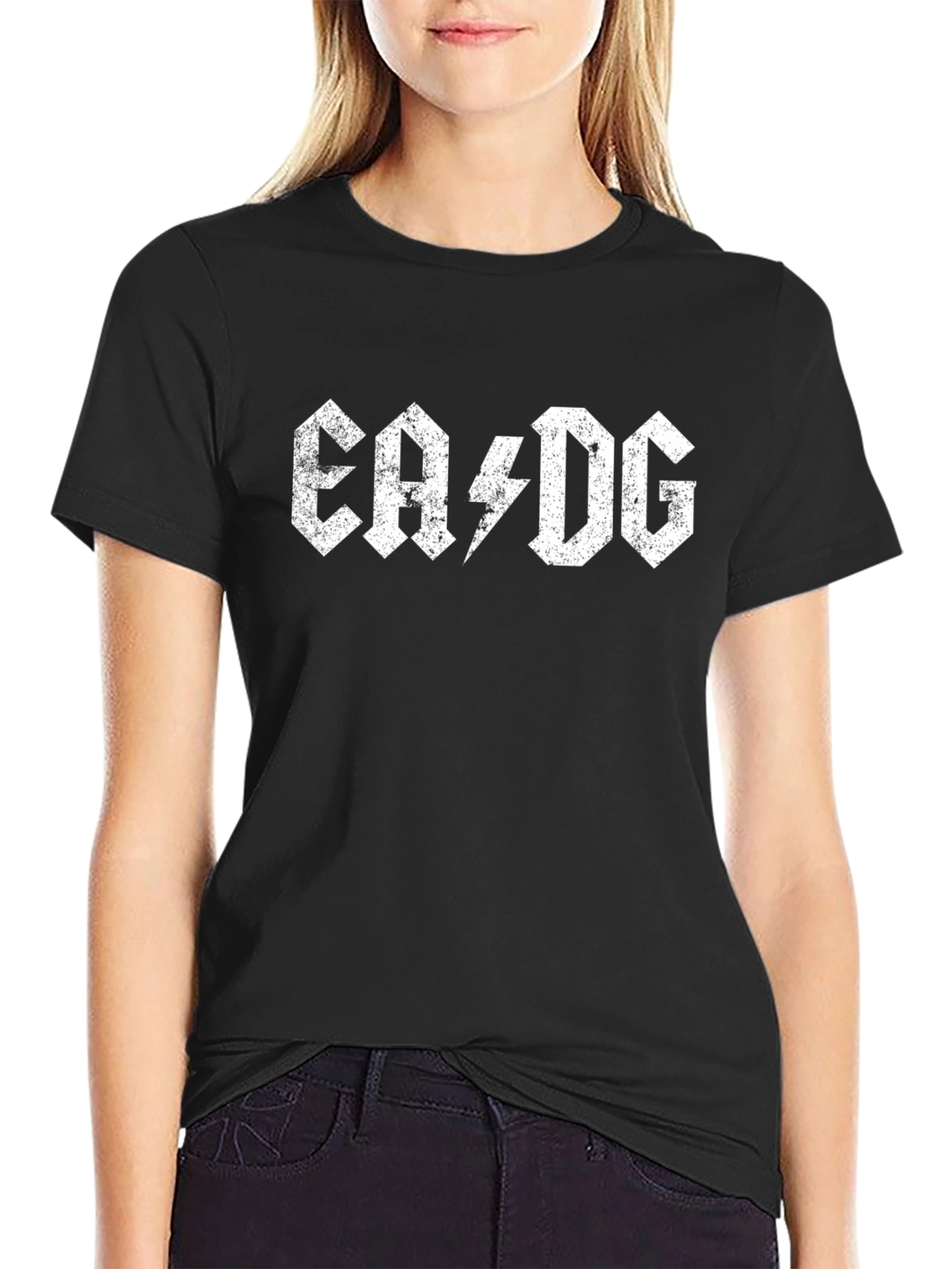 EA⚡DG Distressed Graphic T-Shirt - Rock Band Tee