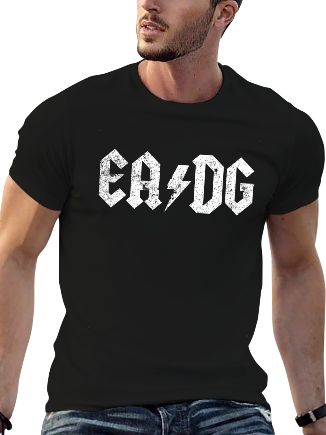 EA⚡DG Distressed Graphic T-Shirt - Rock Band Tee