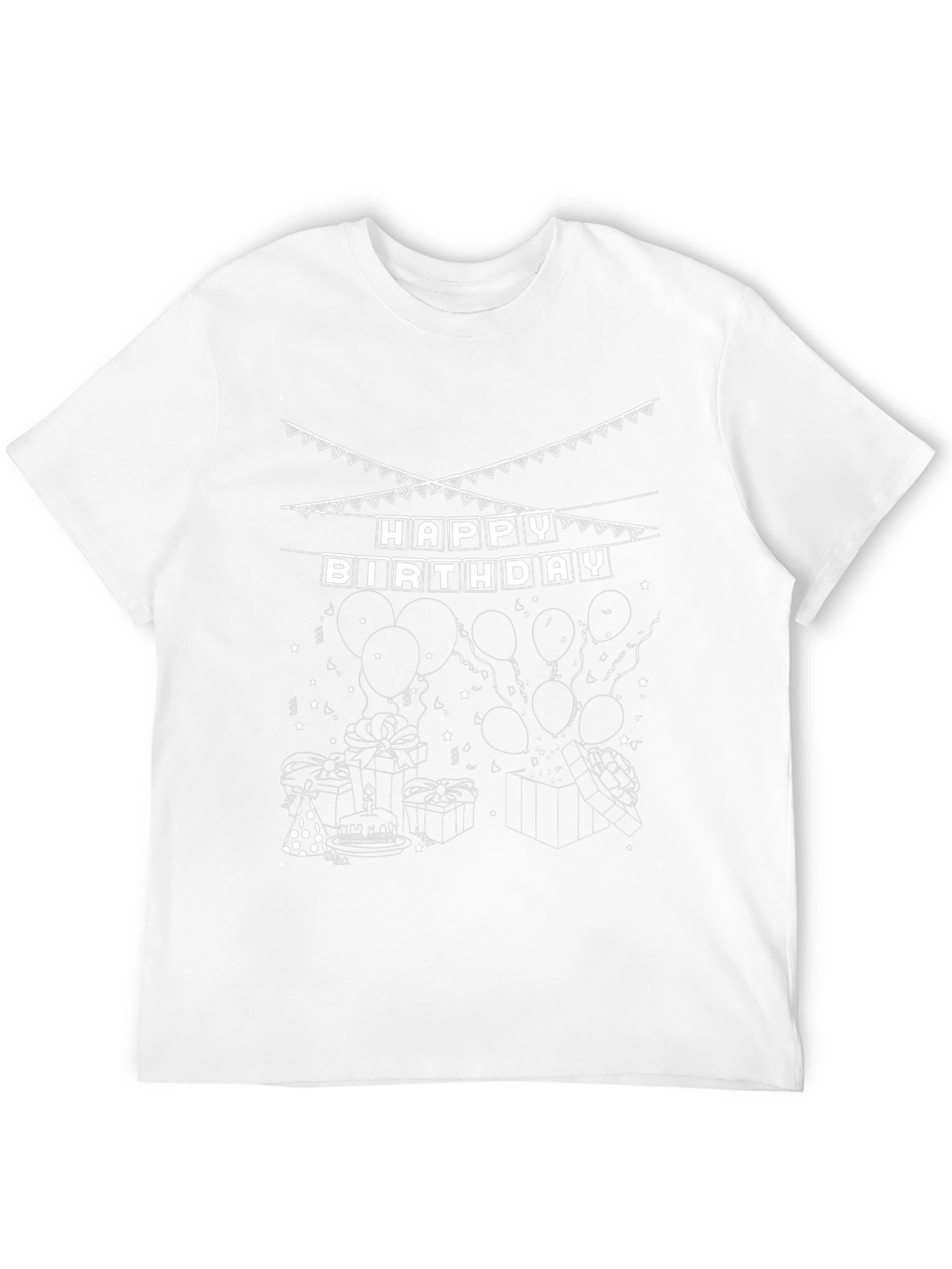 Happy Birthday Graphic Print T-Shirt