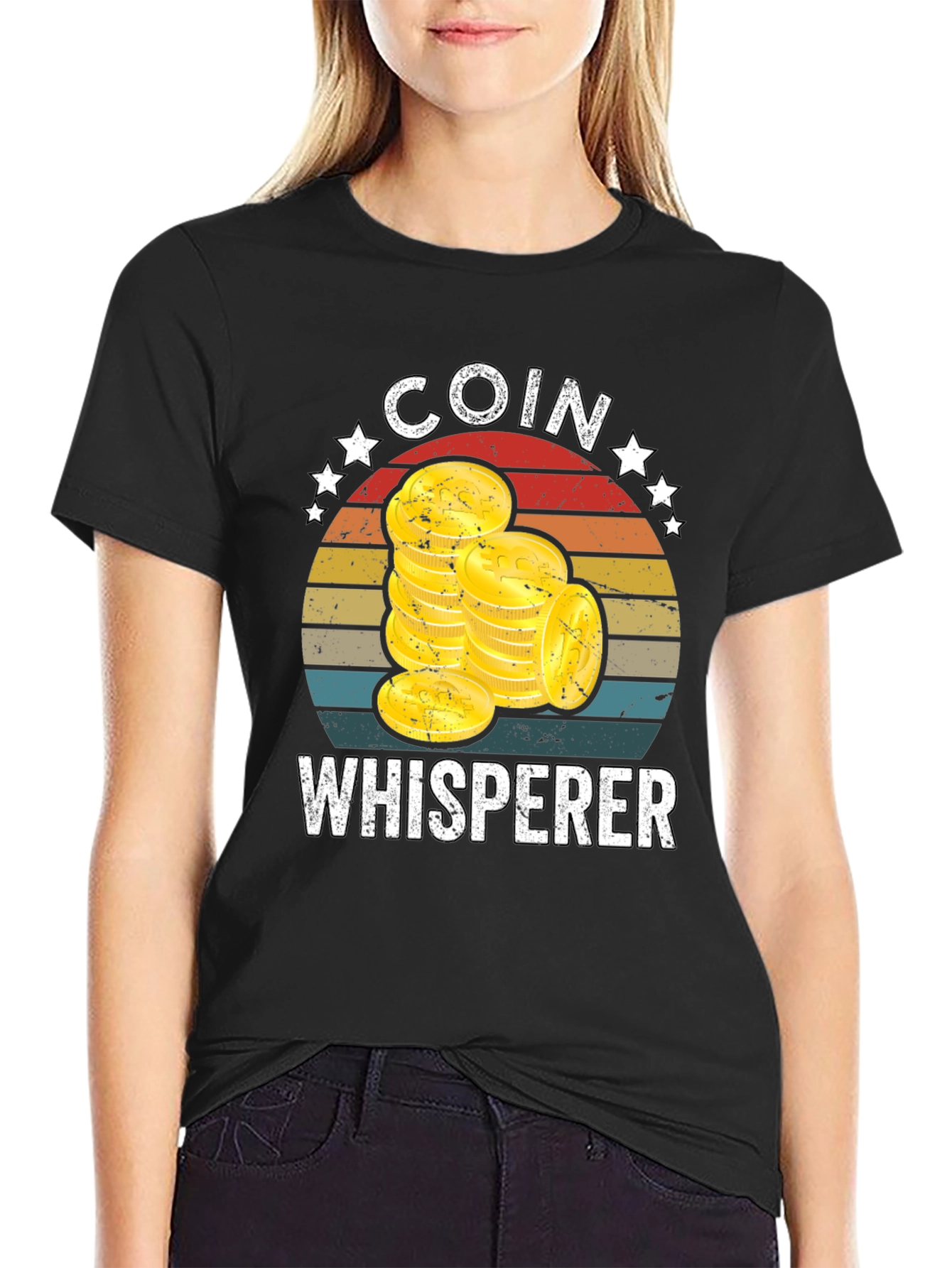 Coin Whisperer Graphic Tee - Black T-Shirt