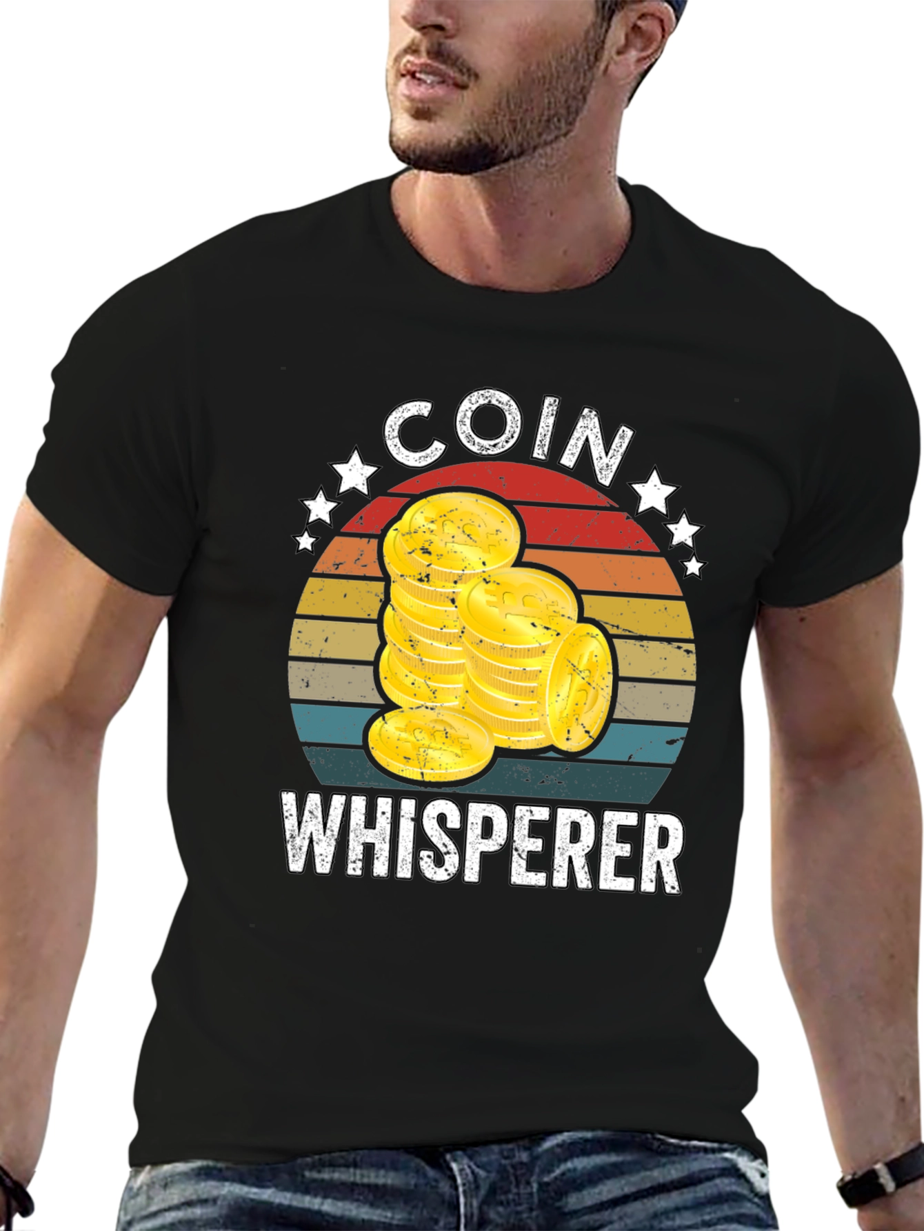 Coin Whisperer Graphic Tee - Black T-Shirt