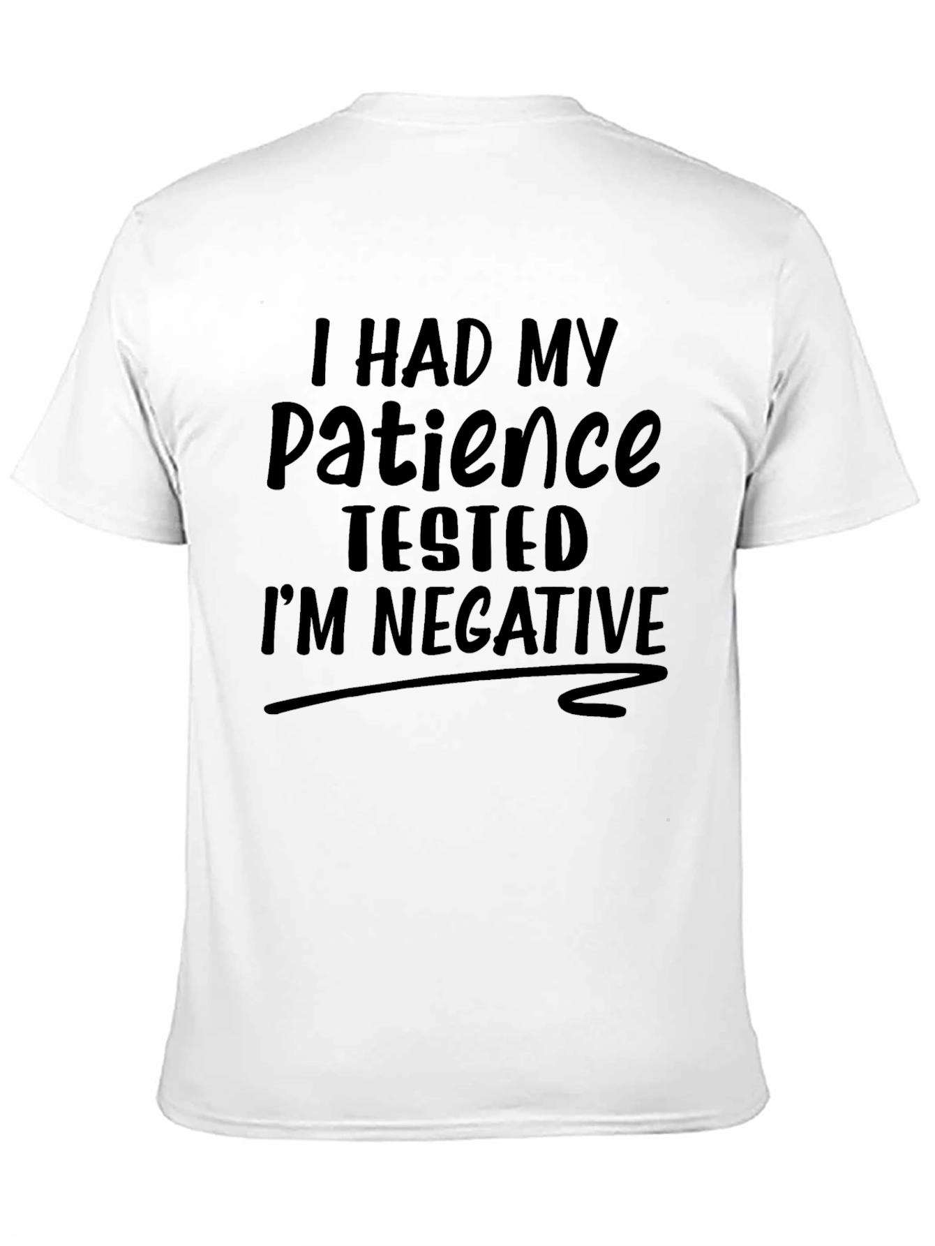 I Had My Patience Tested Black Graphic T-Shirt