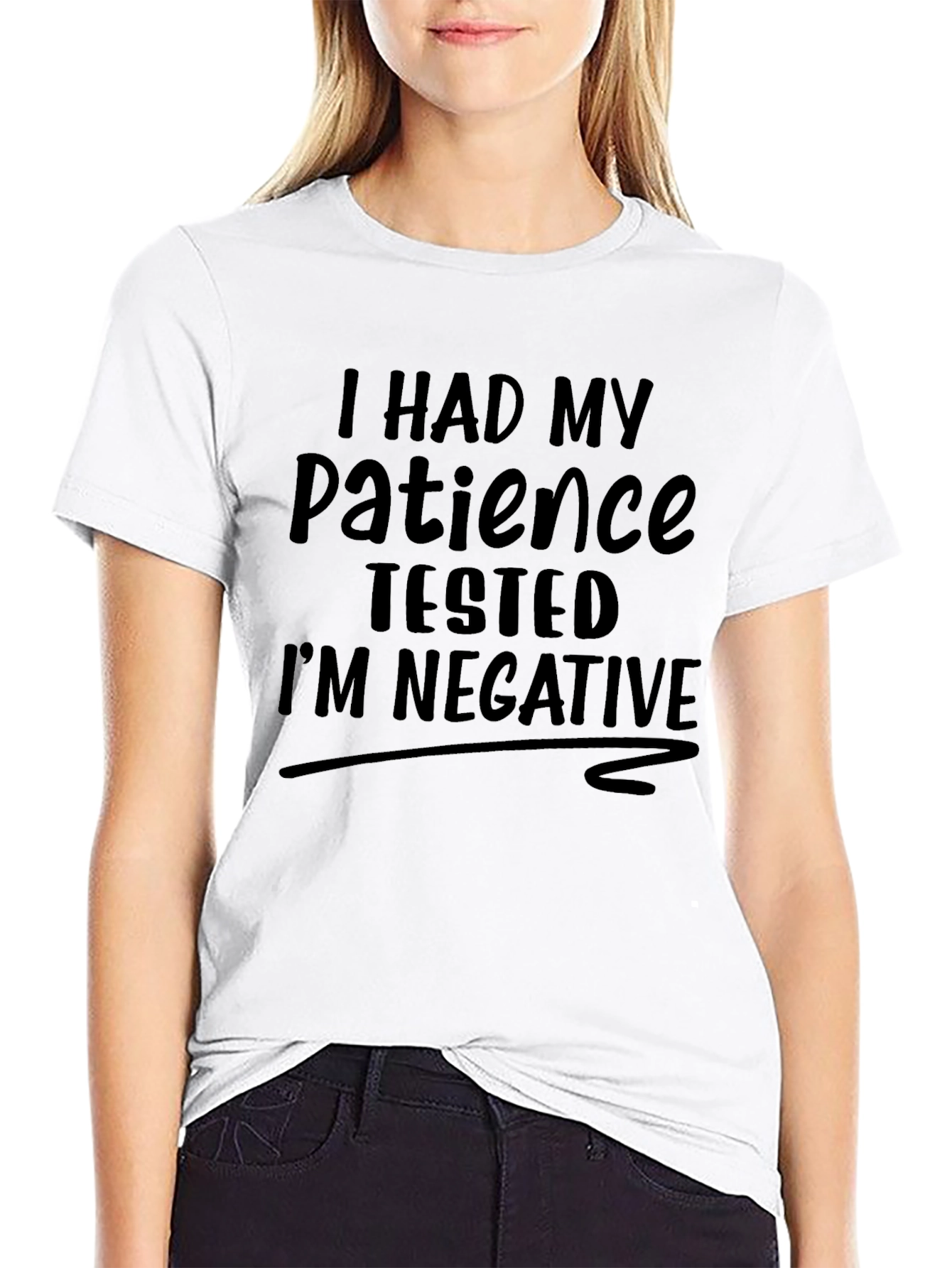 I Had My Patience Tested Black Graphic T-Shirt