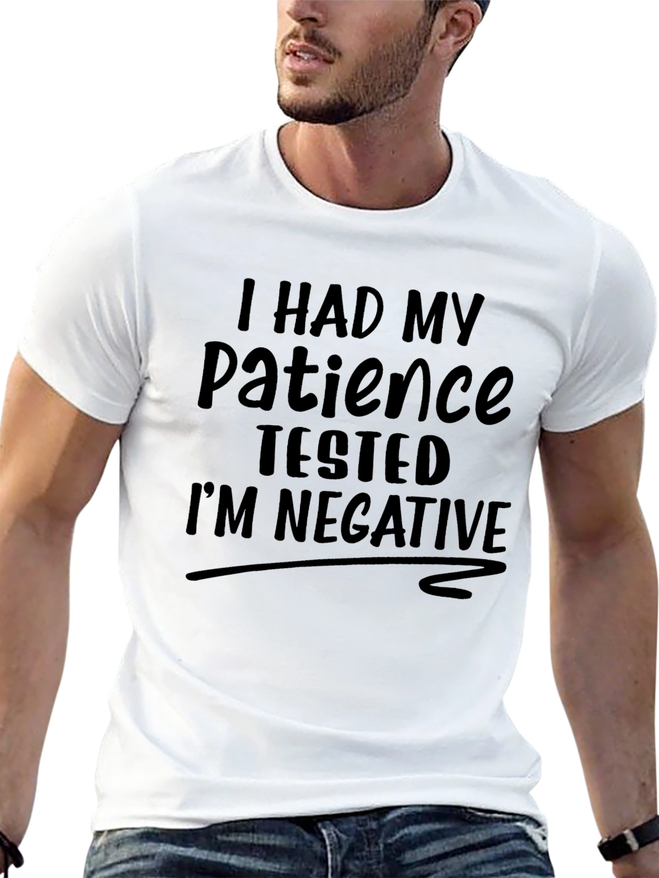 I Had My Patience Tested Black Graphic T-Shirt