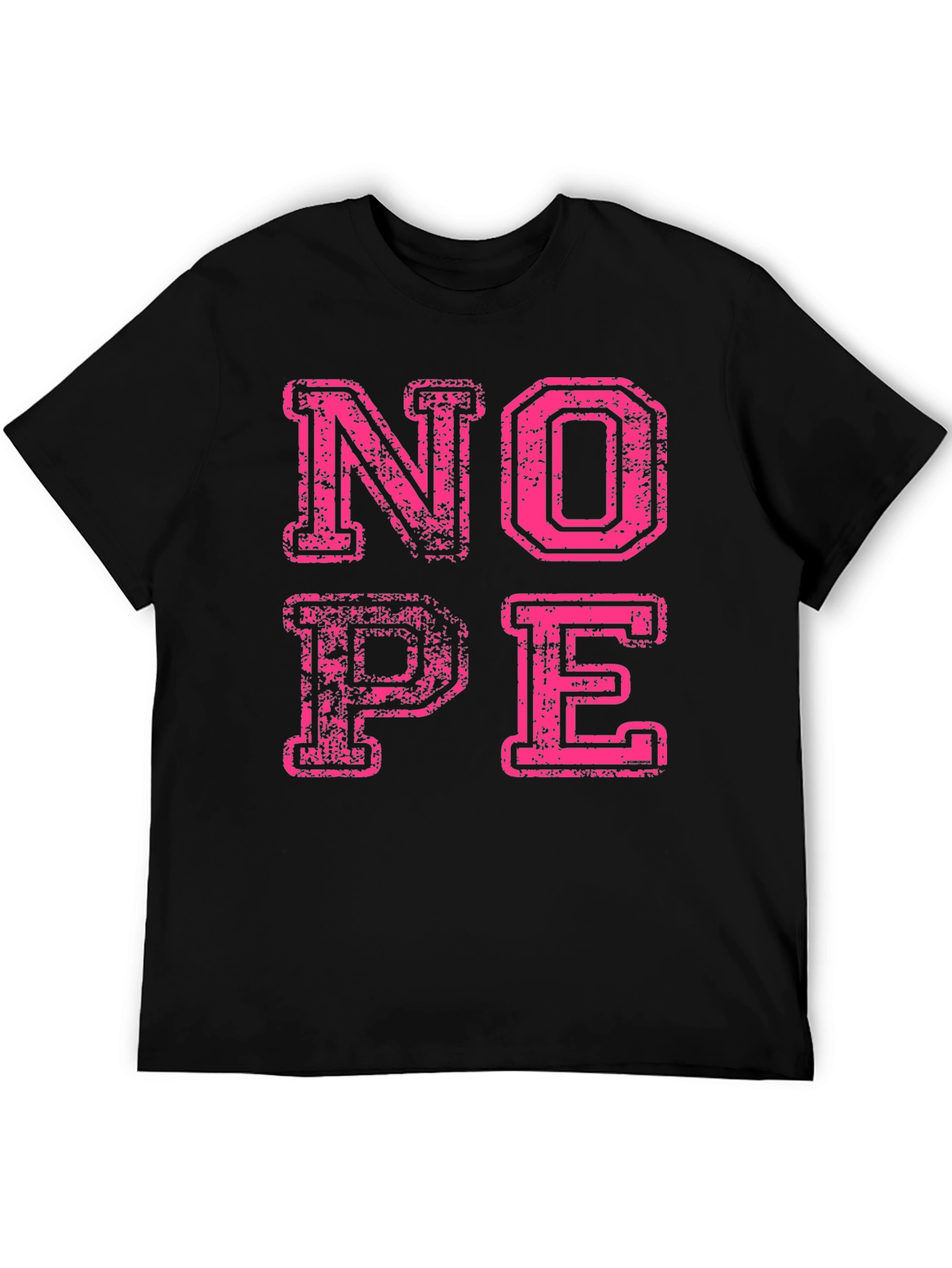Nope Graphic Tee - Casual Crewneck T-Shirt