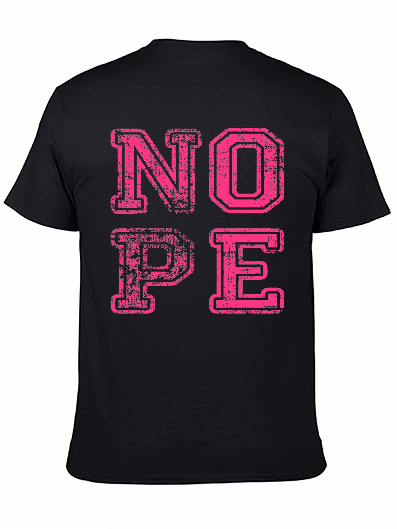 Nope Graphic Tee - Casual Crewneck T-Shirt
