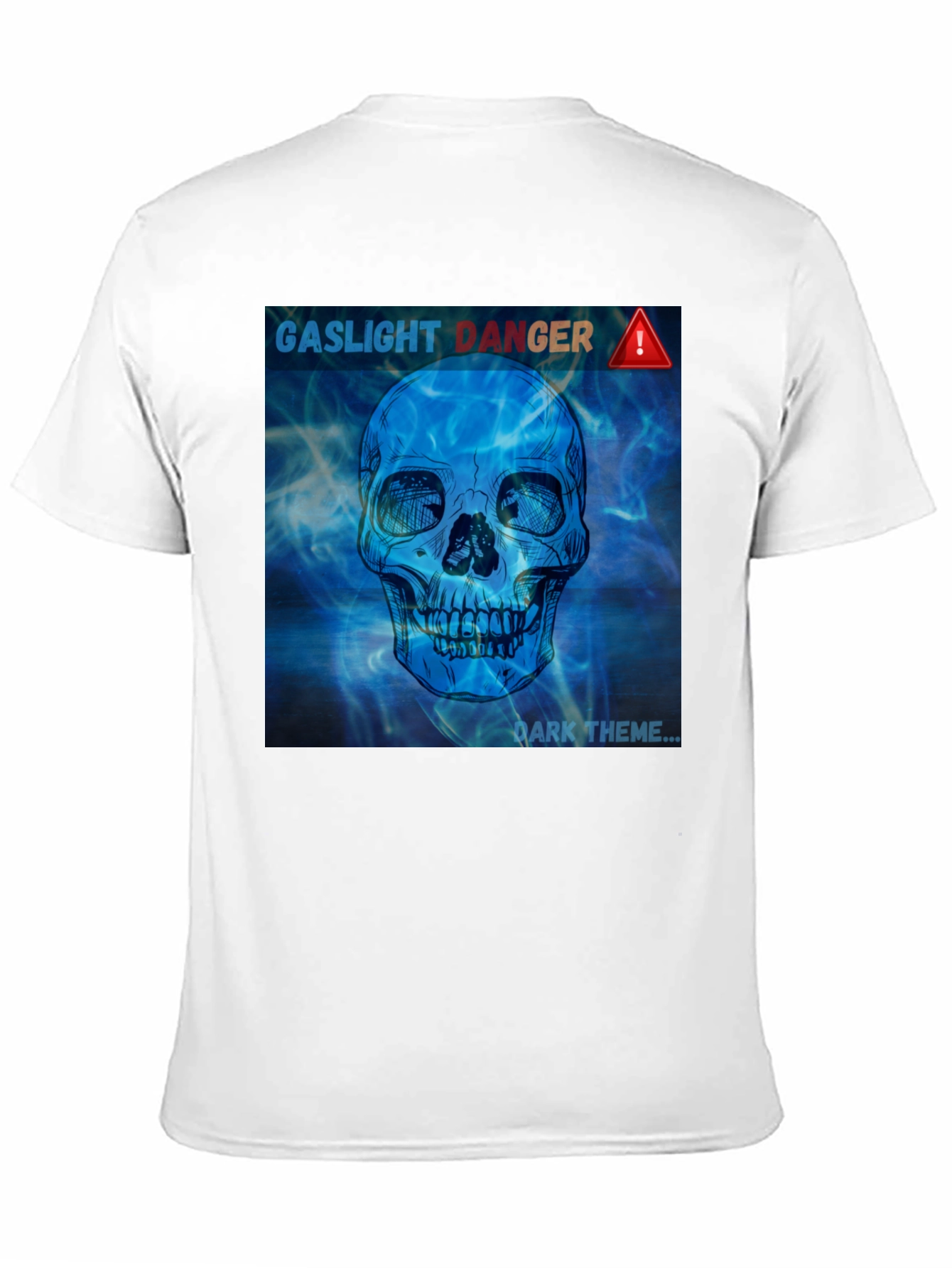Gaslight Danger Skull Graphic Tee - Dark Theme