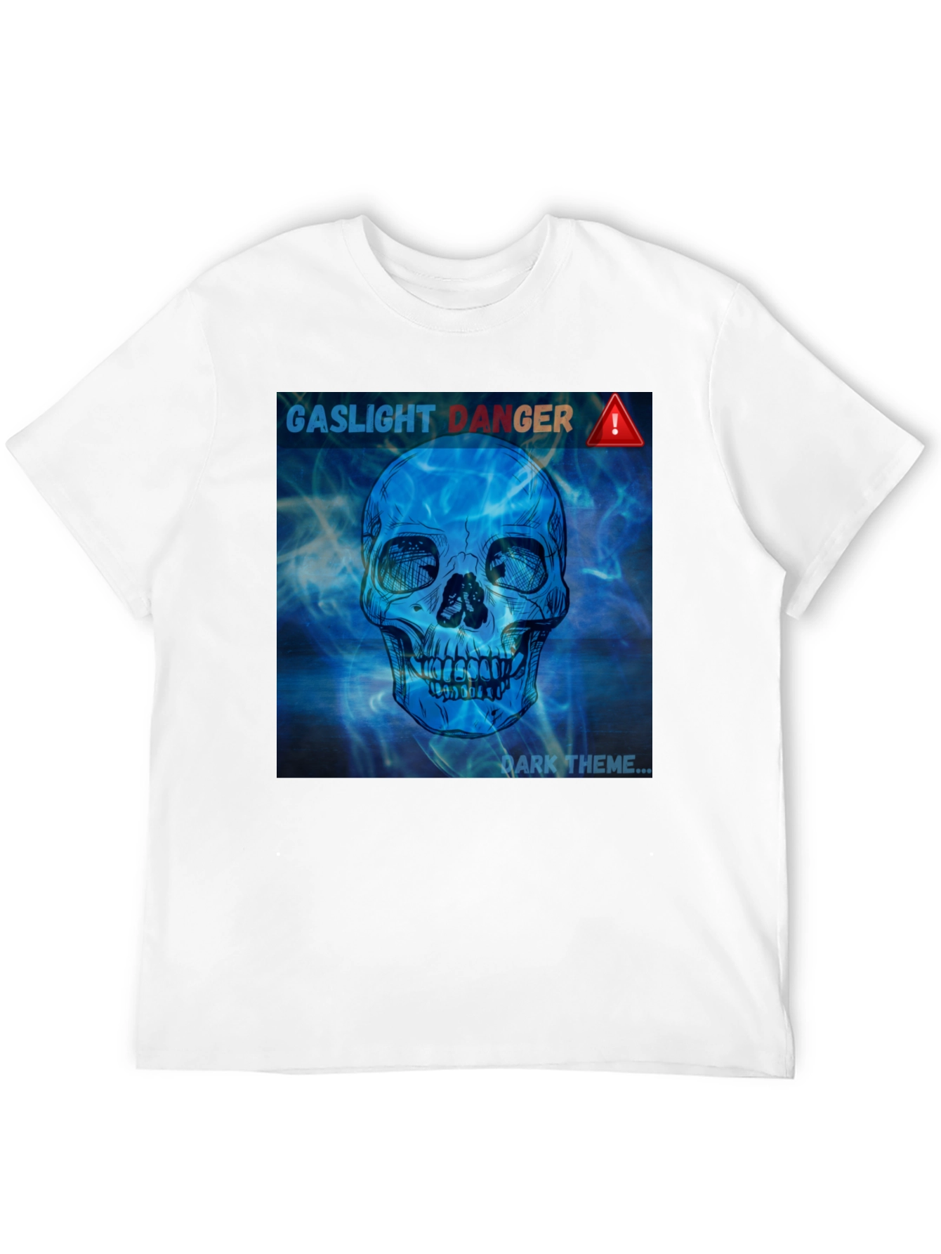 Gaslight Danger Skull Graphic Tee - Dark Theme