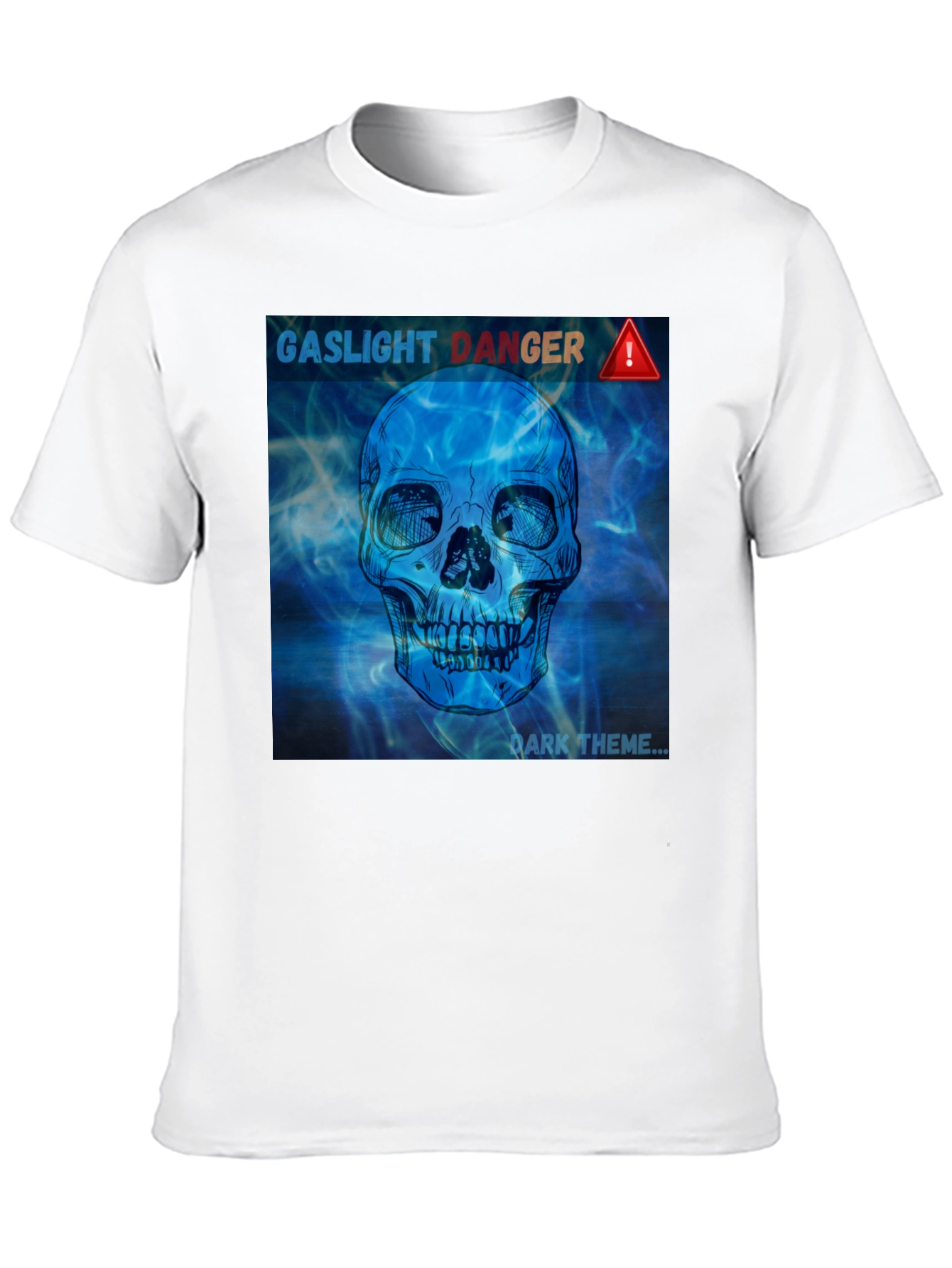 Gaslight Danger Skull Graphic Tee - Dark Theme