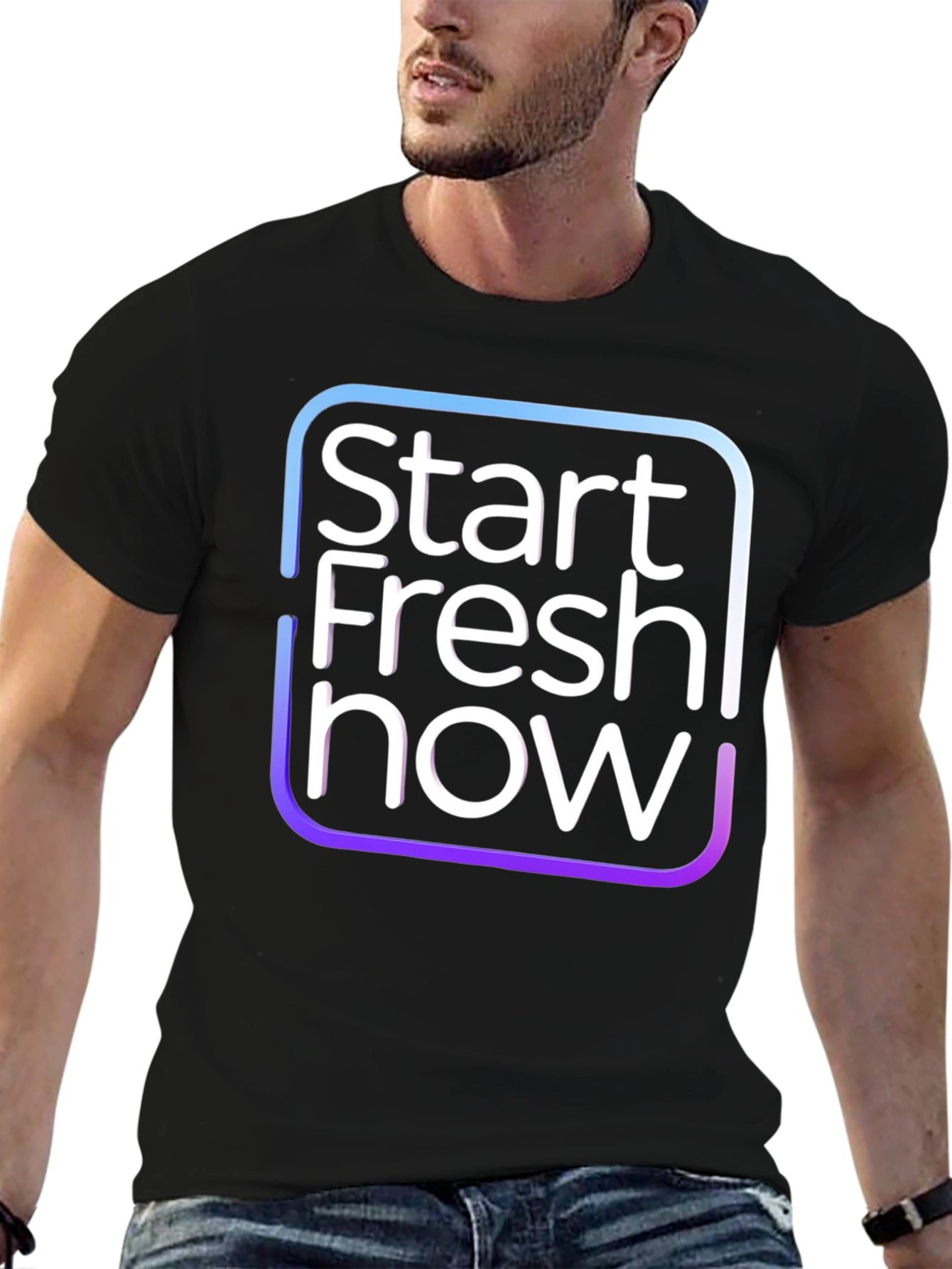 Start Fresh Now Black T-Shirt