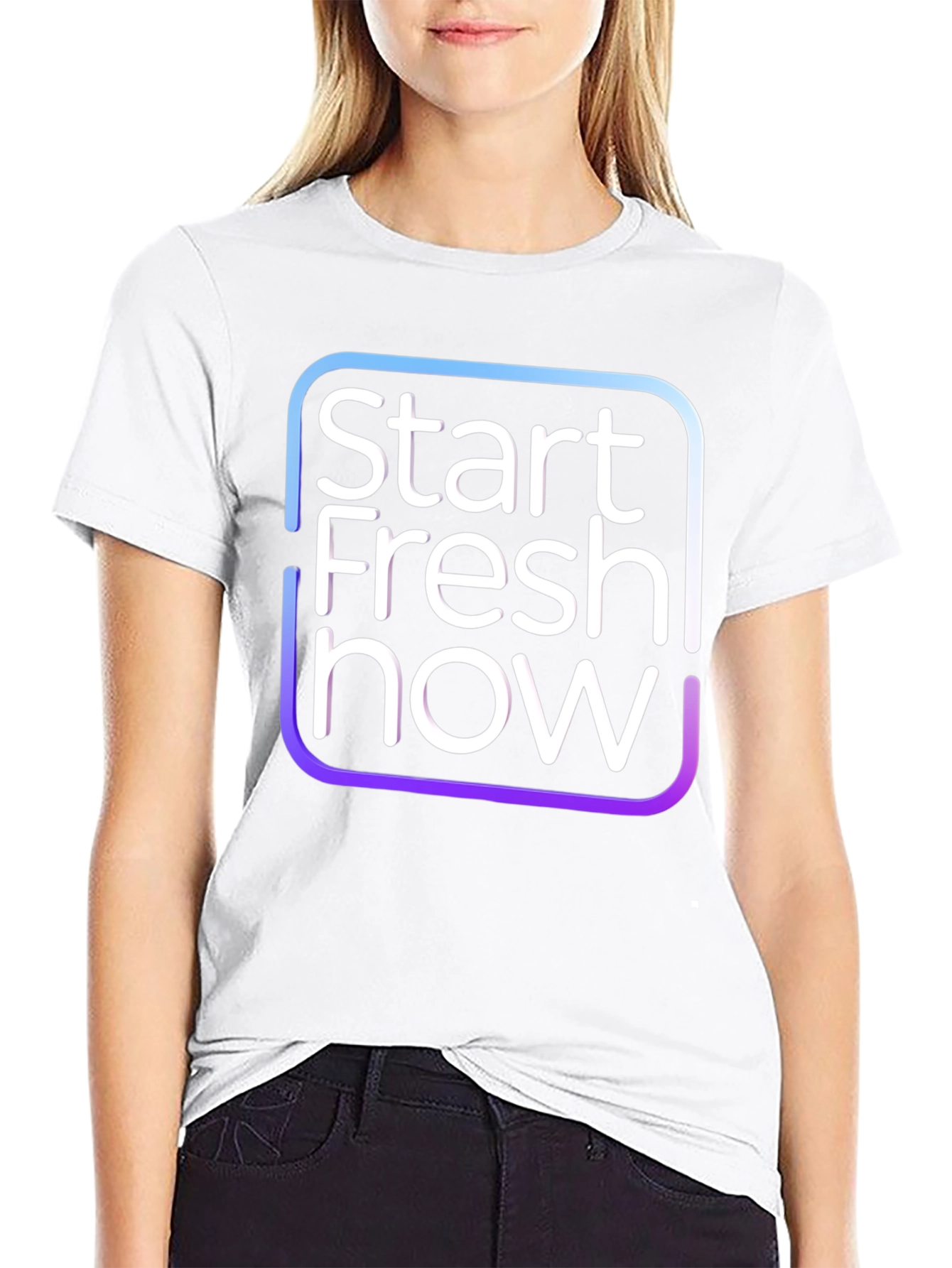 Start Fresh Now Black T-Shirt