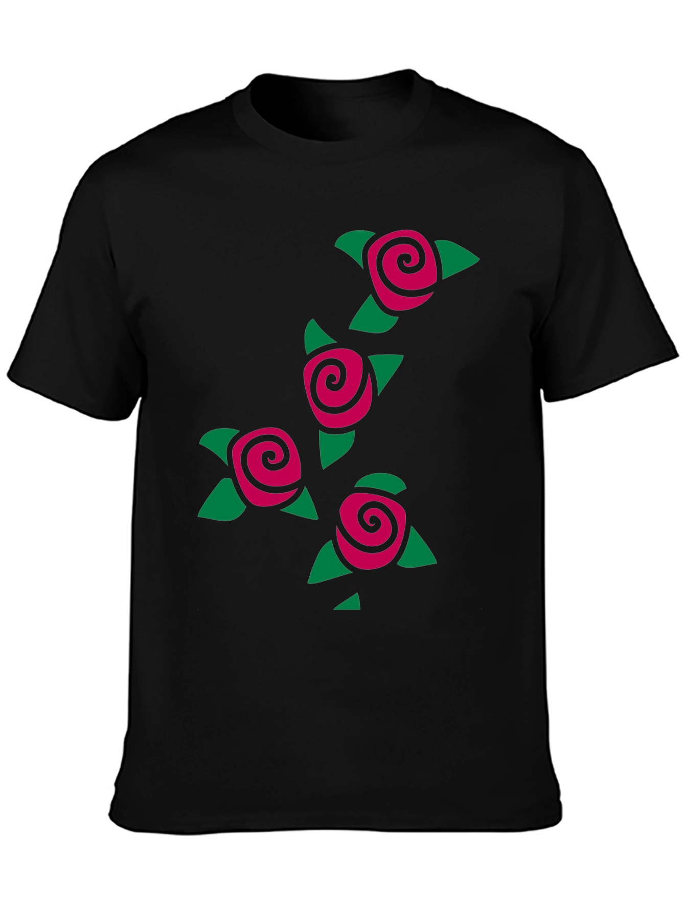 Rose Graphic Tee - Black