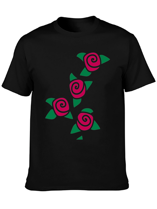 Rose Graphic Tee - Black
